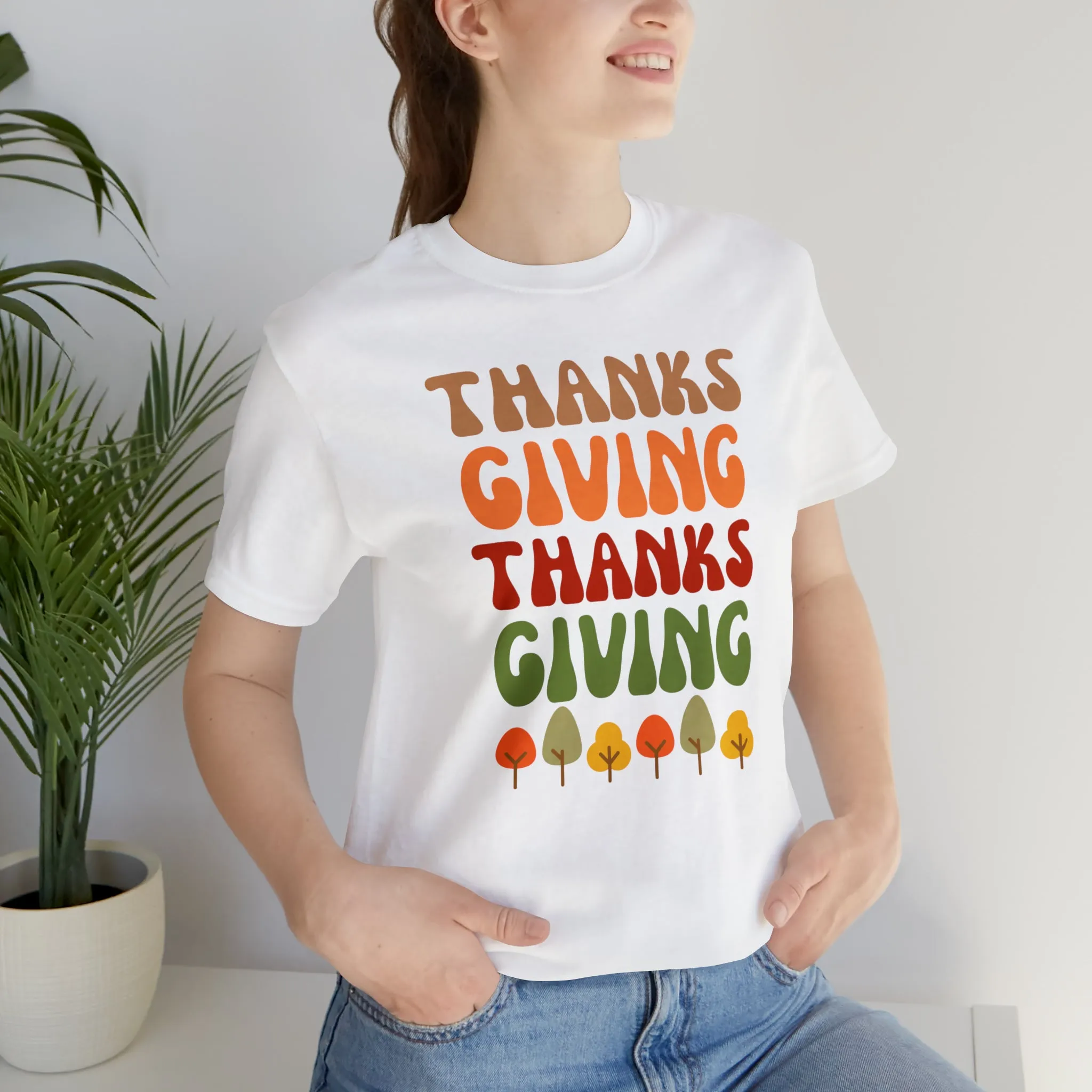 Thanks Giving Thanks Giving T-Shirt | Fall Thanksgiving Tee |  Bella Canvas 3001 Unisex |  Happy Thanksgiving Short Sleeve Tshirt