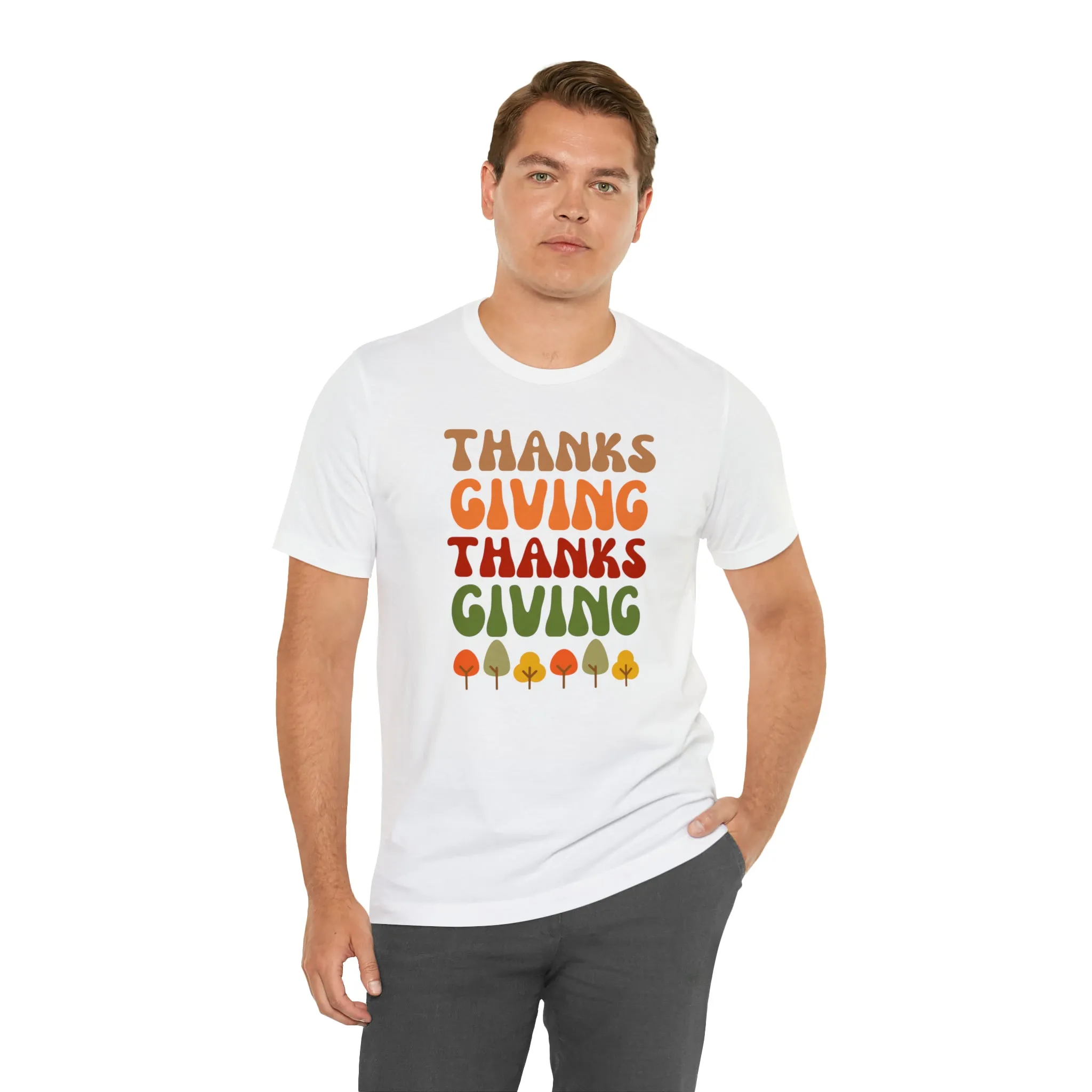 Thanks Giving Thanks Giving T-Shirt | Fall Thanksgiving Tee |  Bella Canvas 3001 Unisex |  Happy Thanksgiving Short Sleeve Tshirt