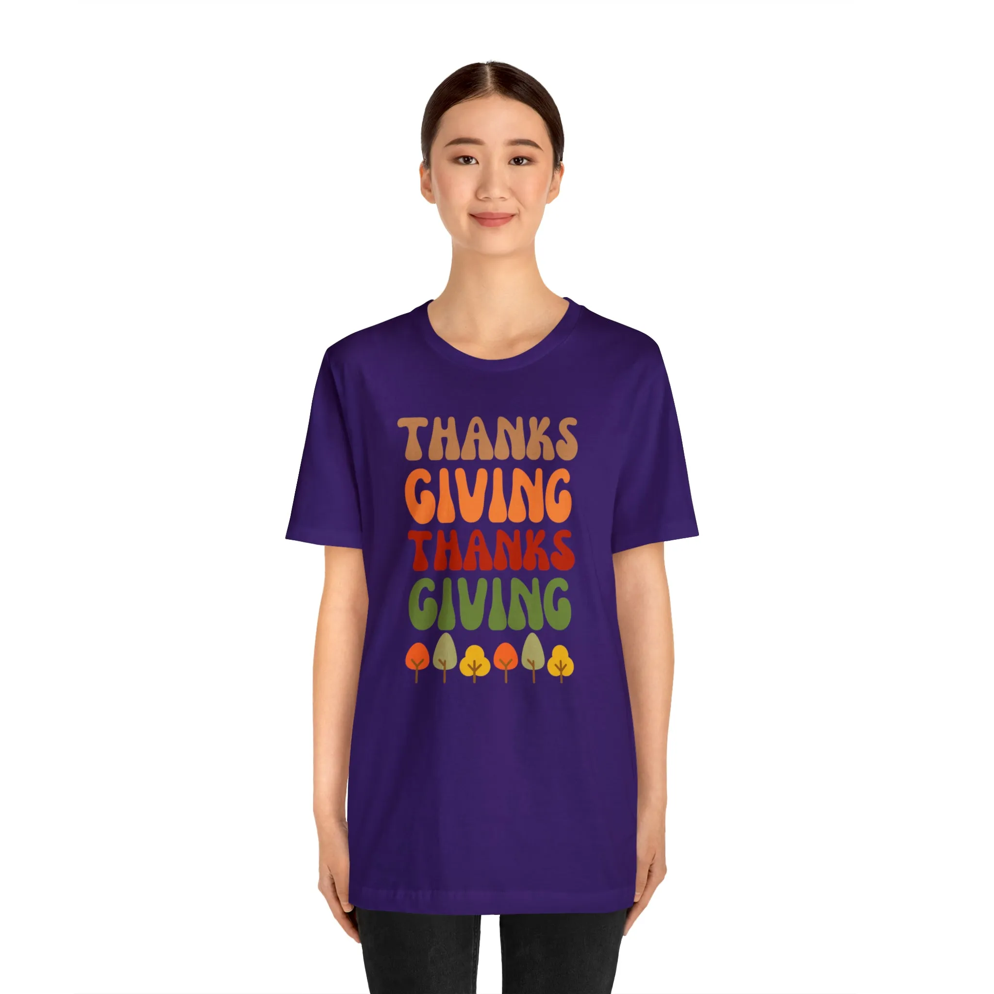 Thanks Giving Thanks Giving T-Shirt | Fall Thanksgiving Tee |  Bella Canvas 3001 Unisex |  Happy Thanksgiving Short Sleeve Tshirt