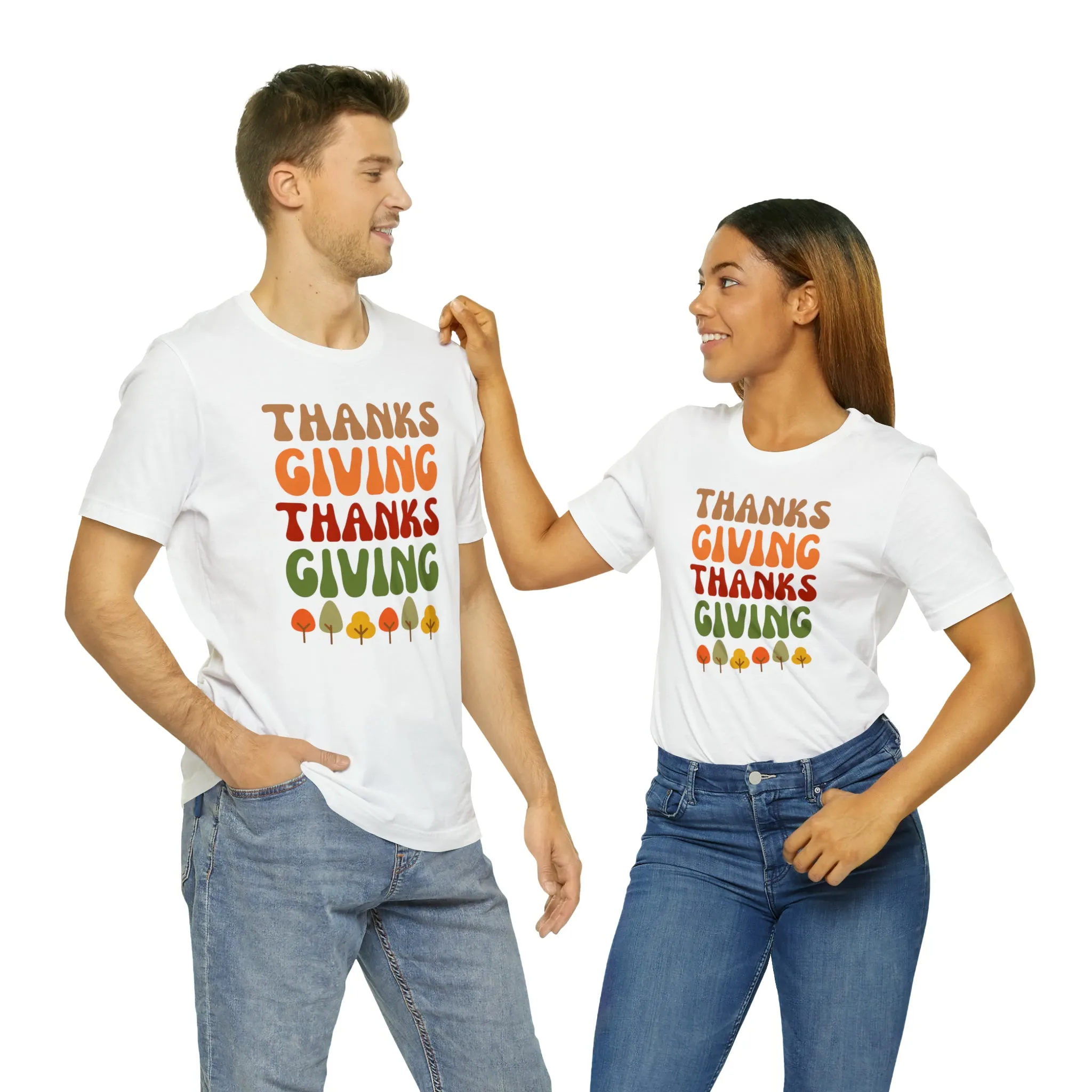 Thanks Giving Thanks Giving T-Shirt | Fall Thanksgiving Tee |  Bella Canvas 3001 Unisex |  Happy Thanksgiving Short Sleeve Tshirt