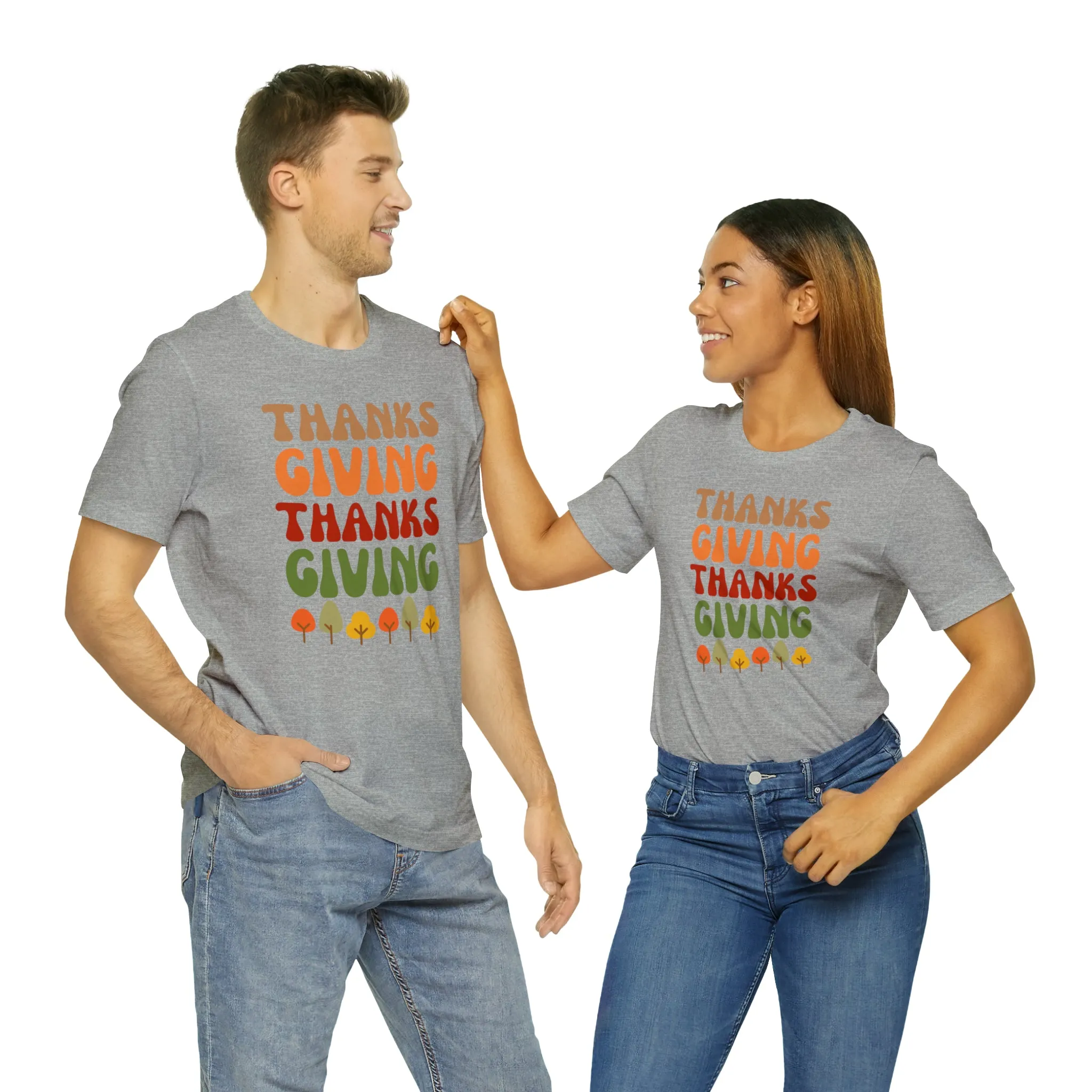 Thanks Giving Thanks Giving T-Shirt | Fall Thanksgiving Tee |  Bella Canvas 3001 Unisex |  Happy Thanksgiving Short Sleeve Tshirt