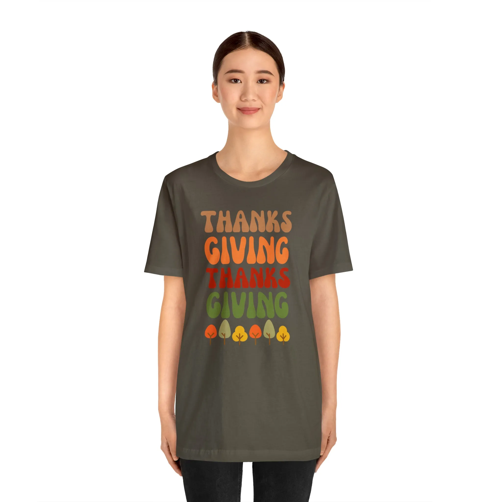 Thanks Giving Thanks Giving T-Shirt | Fall Thanksgiving Tee |  Bella Canvas 3001 Unisex |  Happy Thanksgiving Short Sleeve Tshirt