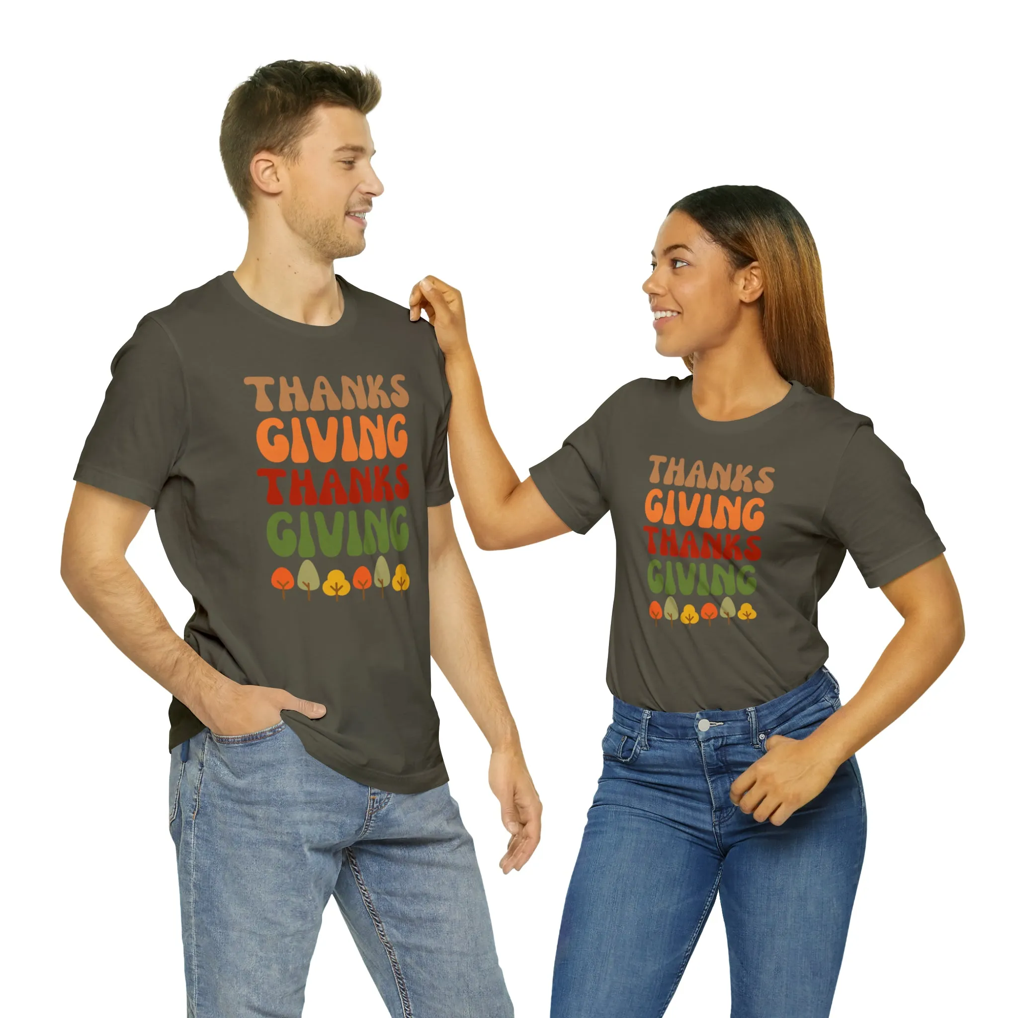 Thanks Giving Thanks Giving T-Shirt | Fall Thanksgiving Tee |  Bella Canvas 3001 Unisex |  Happy Thanksgiving Short Sleeve Tshirt