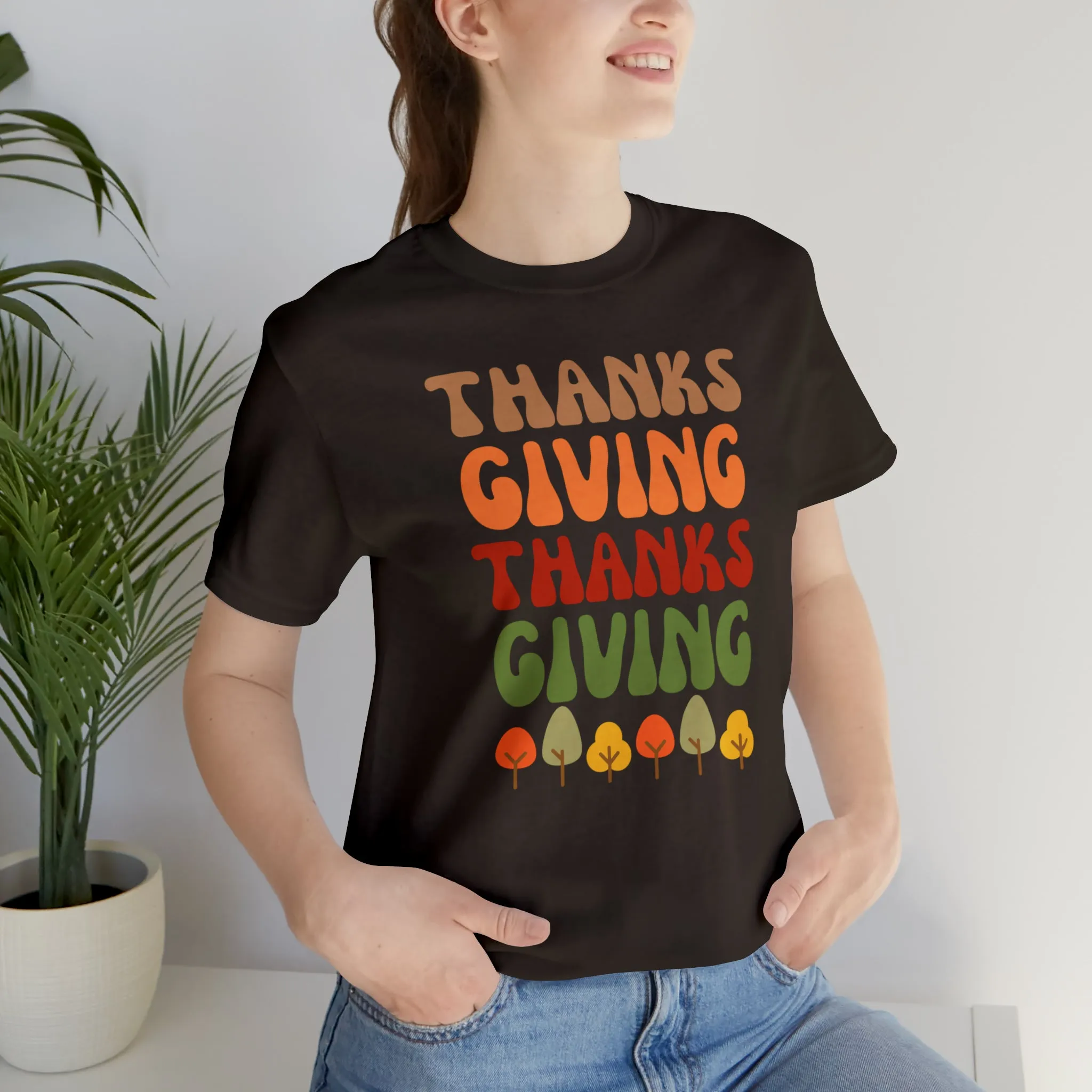 Thanks Giving Thanks Giving T-Shirt | Fall Thanksgiving Tee |  Bella Canvas 3001 Unisex |  Happy Thanksgiving Short Sleeve Tshirt