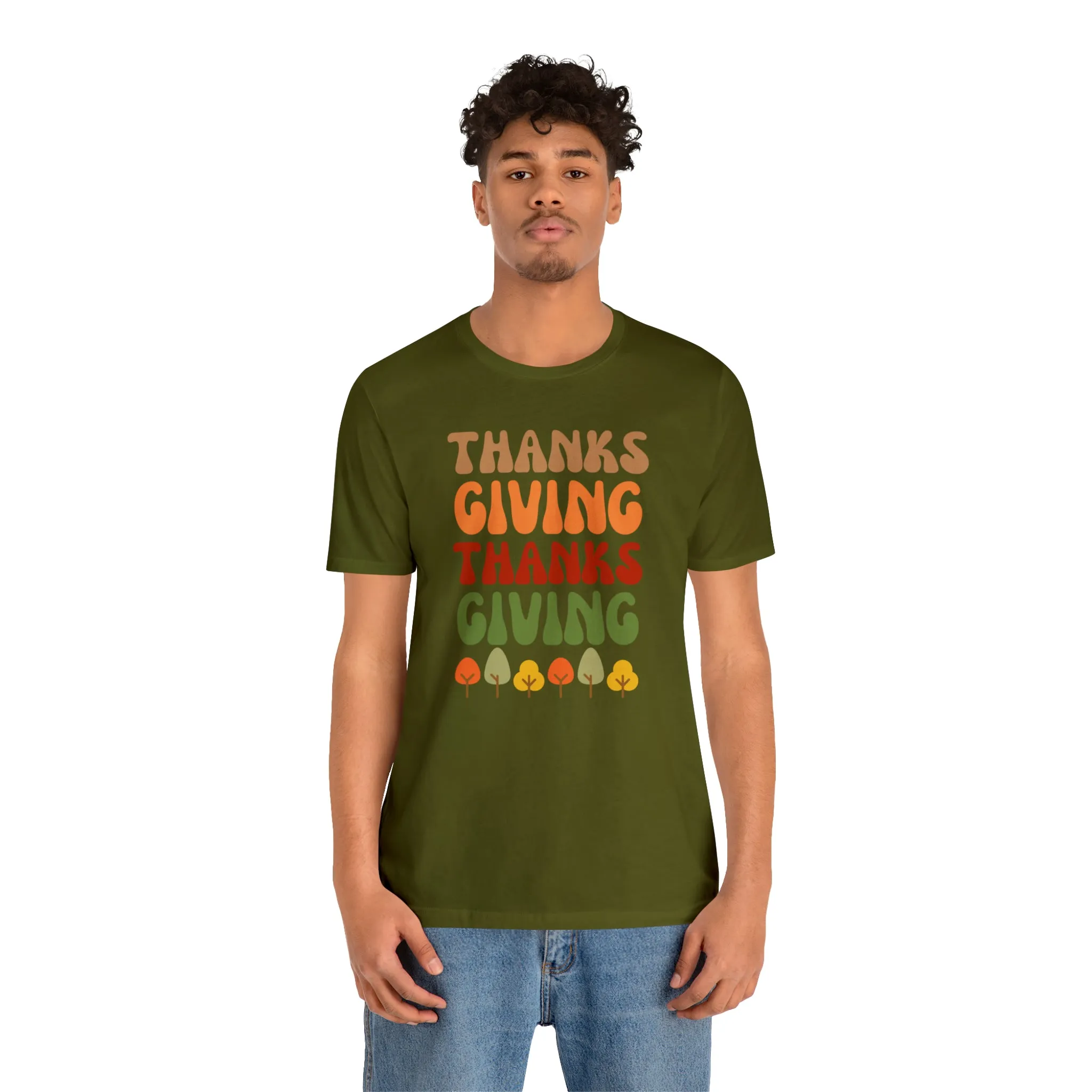 Thanks Giving Thanks Giving T-Shirt | Fall Thanksgiving Tee |  Bella Canvas 3001 Unisex |  Happy Thanksgiving Short Sleeve Tshirt