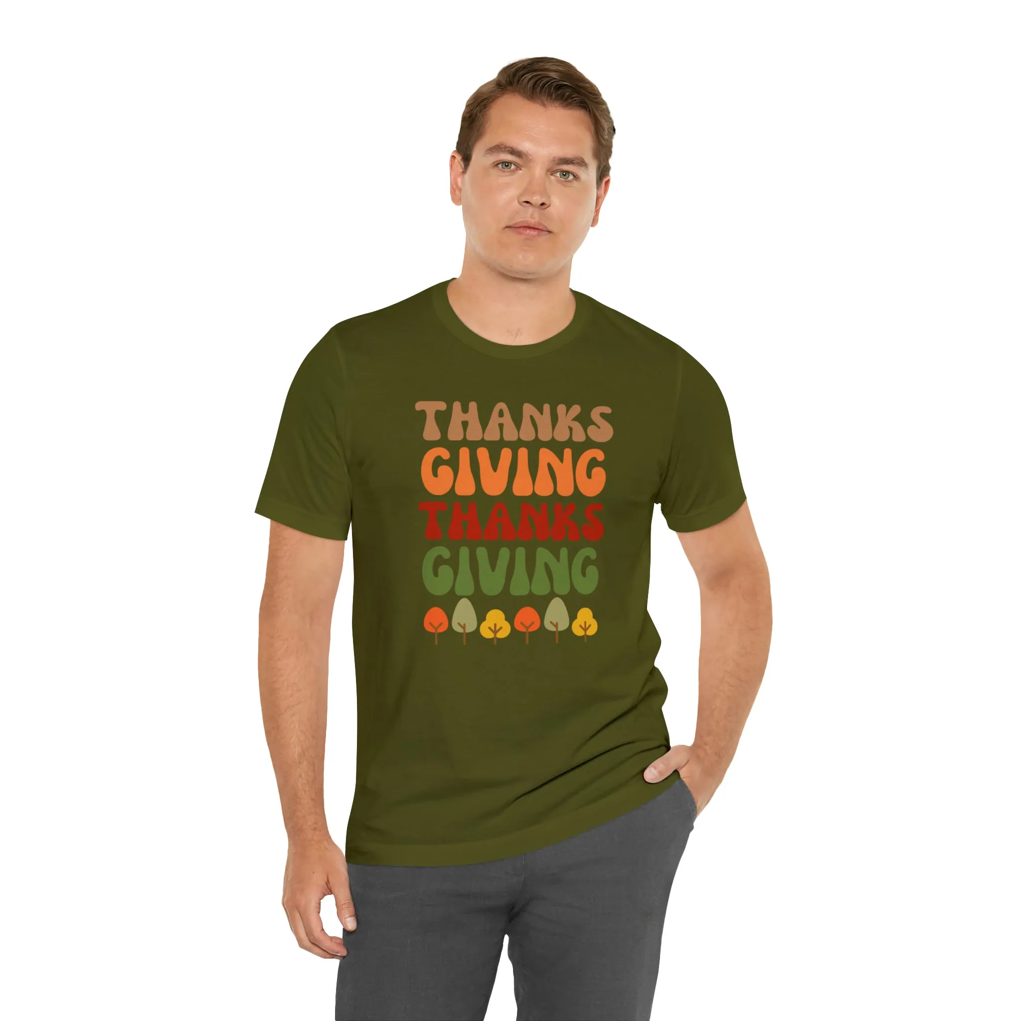 Thanks Giving Thanks Giving T-Shirt | Fall Thanksgiving Tee |  Bella Canvas 3001 Unisex |  Happy Thanksgiving Short Sleeve Tshirt