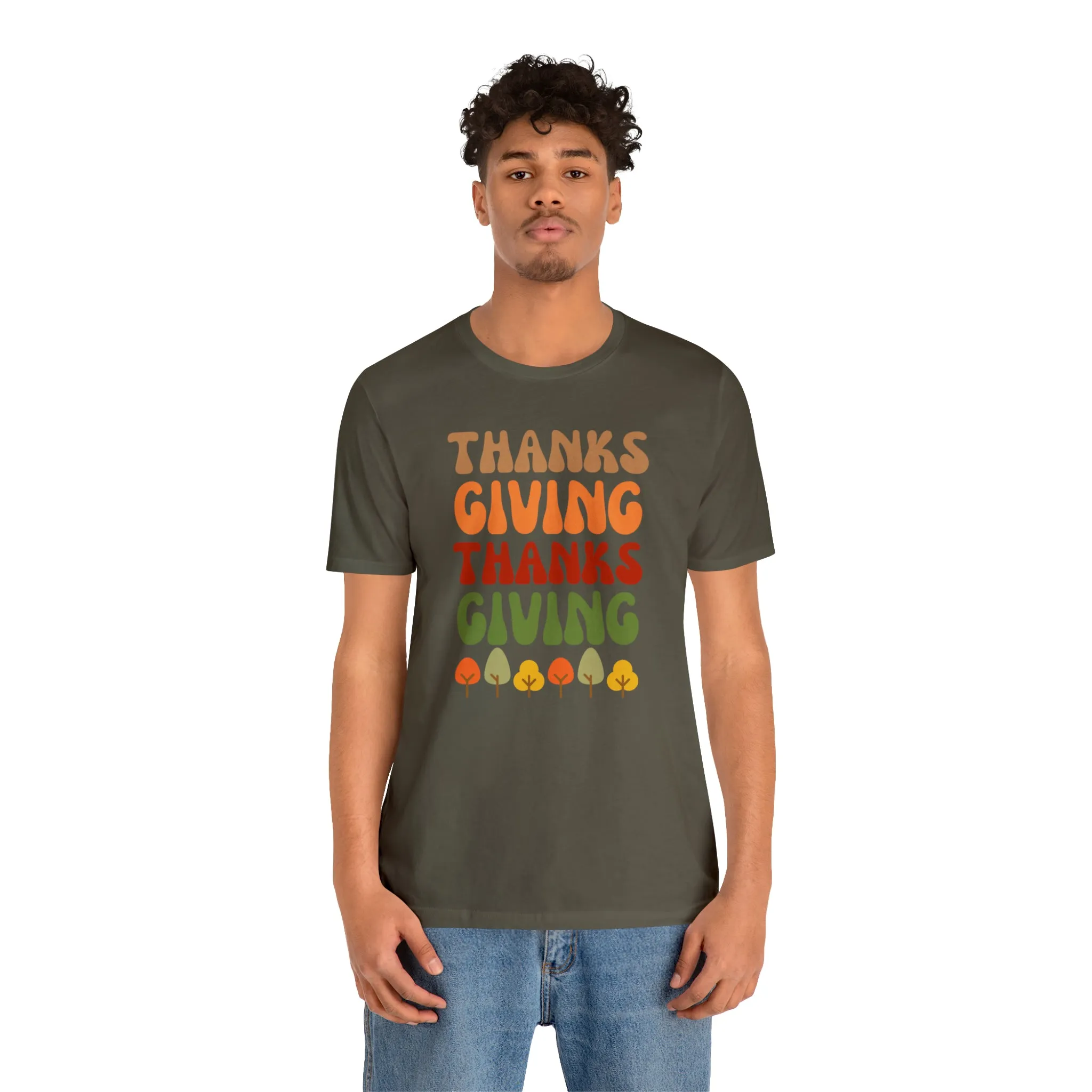 Thanks Giving Thanks Giving T-Shirt | Fall Thanksgiving Tee |  Bella Canvas 3001 Unisex |  Happy Thanksgiving Short Sleeve Tshirt