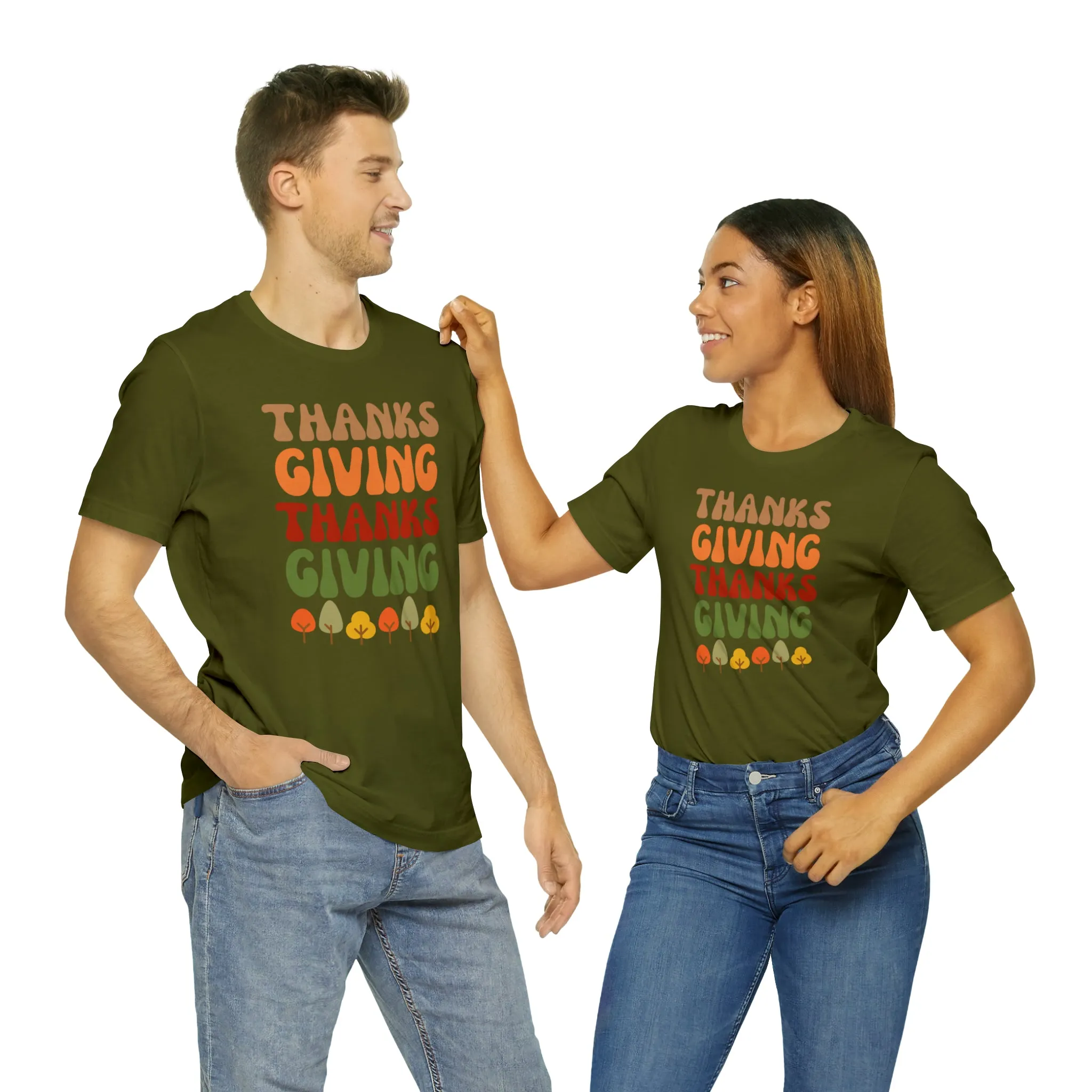 Thanks Giving Thanks Giving T-Shirt | Fall Thanksgiving Tee |  Bella Canvas 3001 Unisex |  Happy Thanksgiving Short Sleeve Tshirt