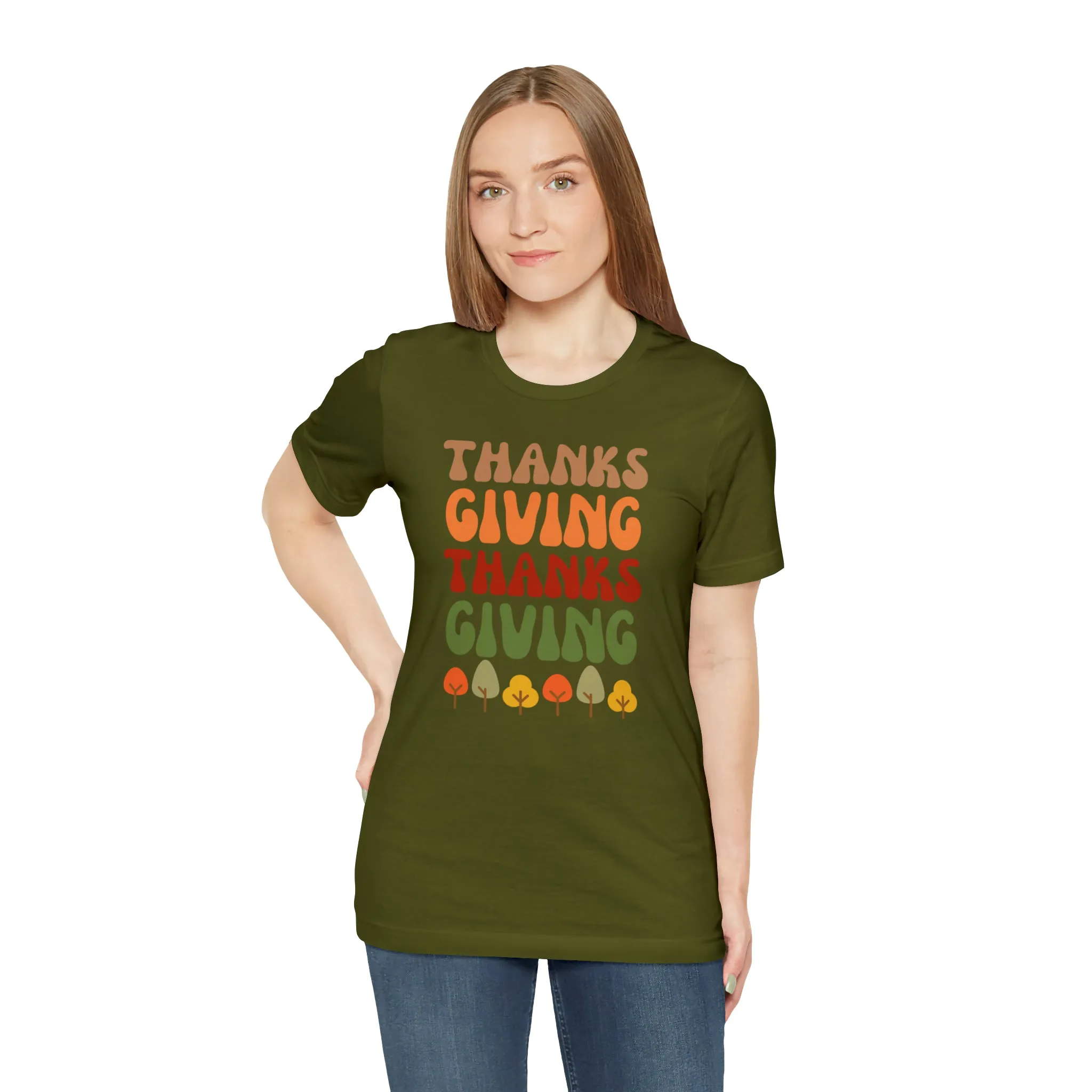 Thanks Giving Thanks Giving T-Shirt | Fall Thanksgiving Tee |  Bella Canvas 3001 Unisex |  Happy Thanksgiving Short Sleeve Tshirt