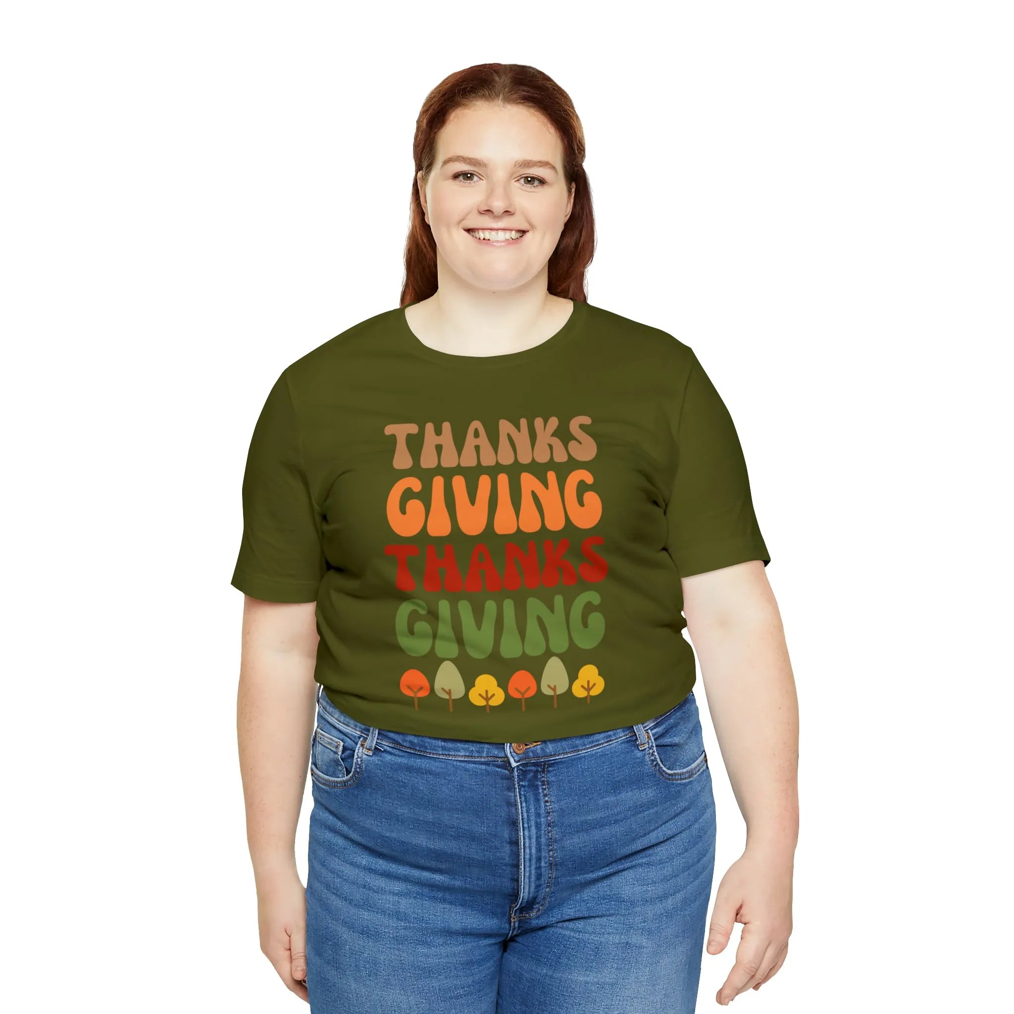 Thanks Giving Thanks Giving T-Shirt | Fall Thanksgiving Tee |  Bella Canvas 3001 Unisex |  Happy Thanksgiving Short Sleeve Tshirt