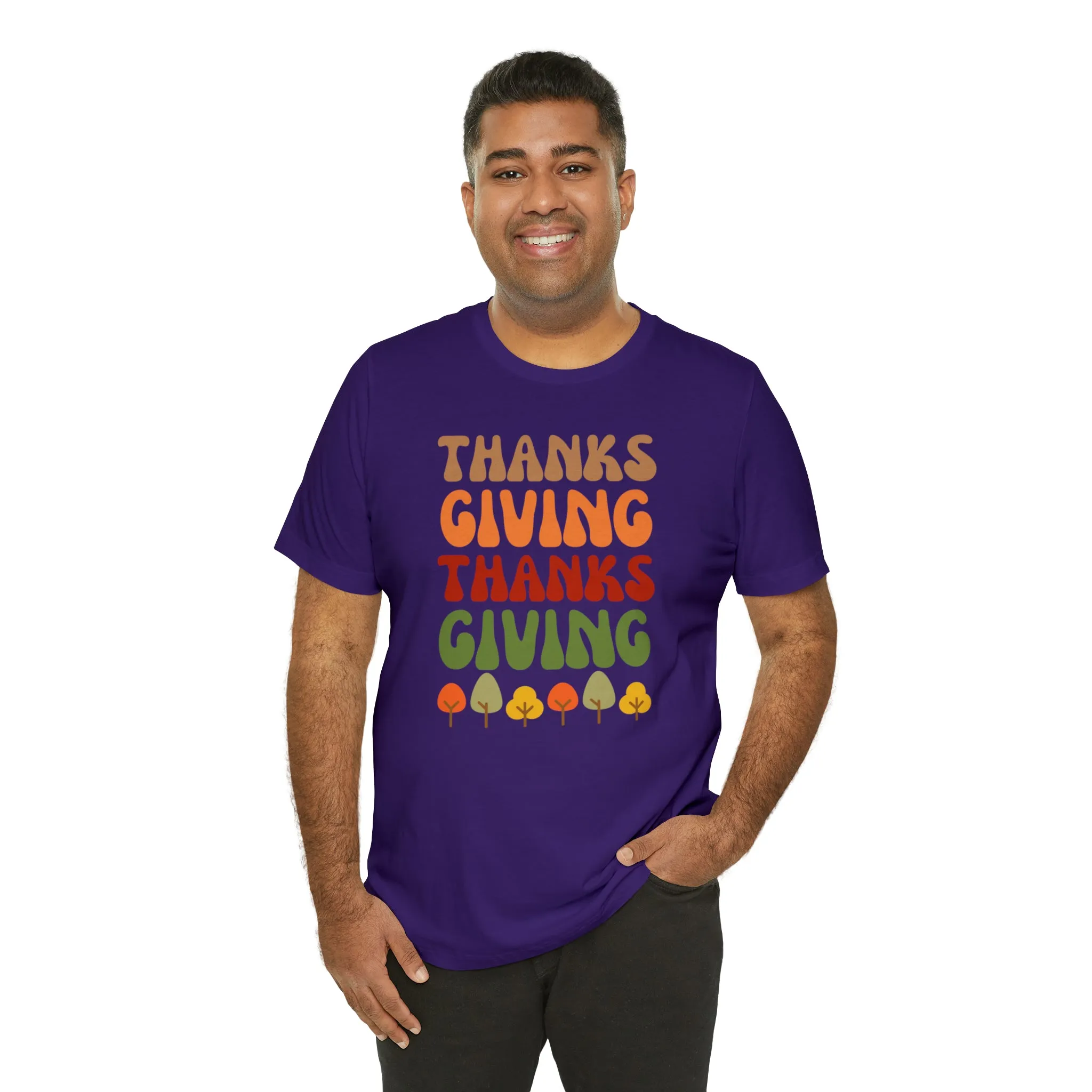 Thanks Giving Thanks Giving T-Shirt | Fall Thanksgiving Tee |  Bella Canvas 3001 Unisex |  Happy Thanksgiving Short Sleeve Tshirt