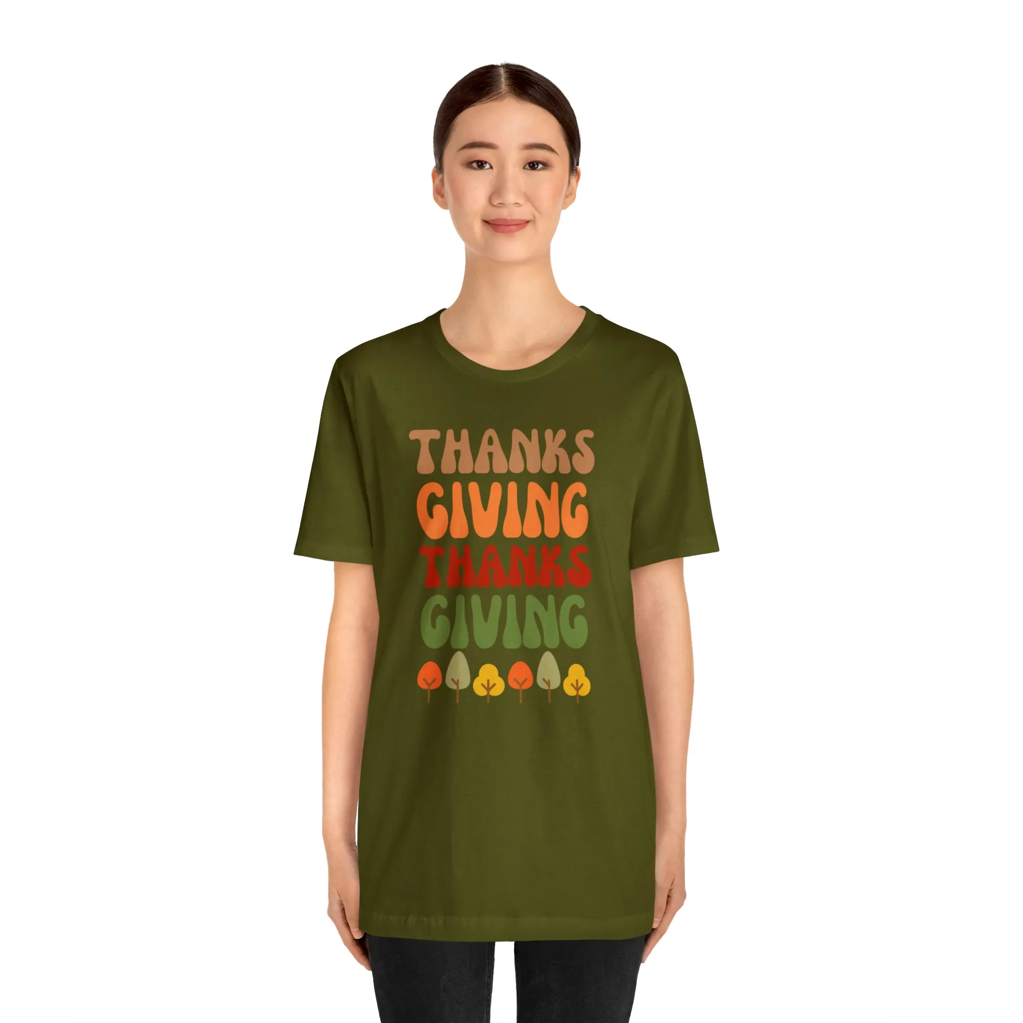 Thanks Giving Thanks Giving T-Shirt | Fall Thanksgiving Tee |  Bella Canvas 3001 Unisex |  Happy Thanksgiving Short Sleeve Tshirt