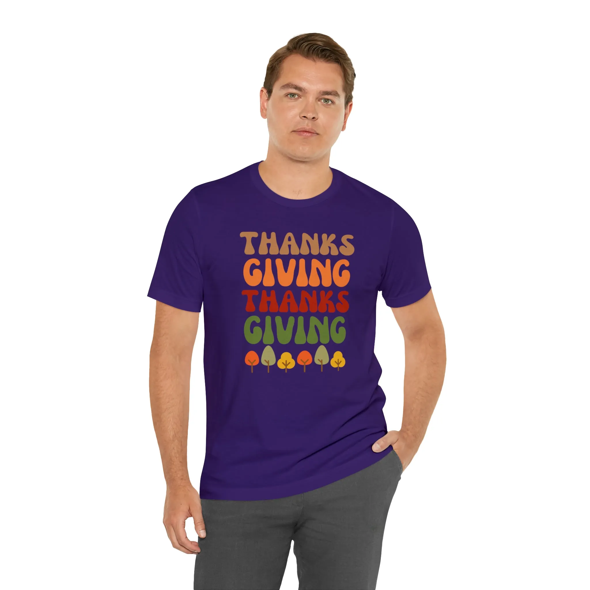Thanks Giving Thanks Giving T-Shirt | Fall Thanksgiving Tee |  Bella Canvas 3001 Unisex |  Happy Thanksgiving Short Sleeve Tshirt