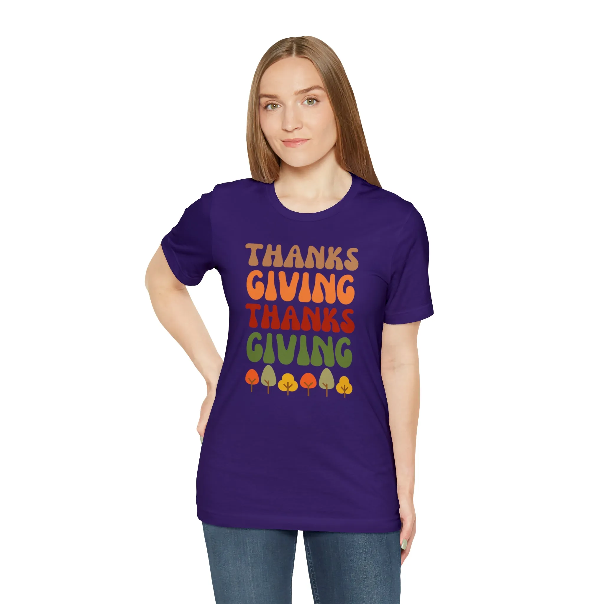Thanks Giving Thanks Giving T-Shirt | Fall Thanksgiving Tee |  Bella Canvas 3001 Unisex |  Happy Thanksgiving Short Sleeve Tshirt