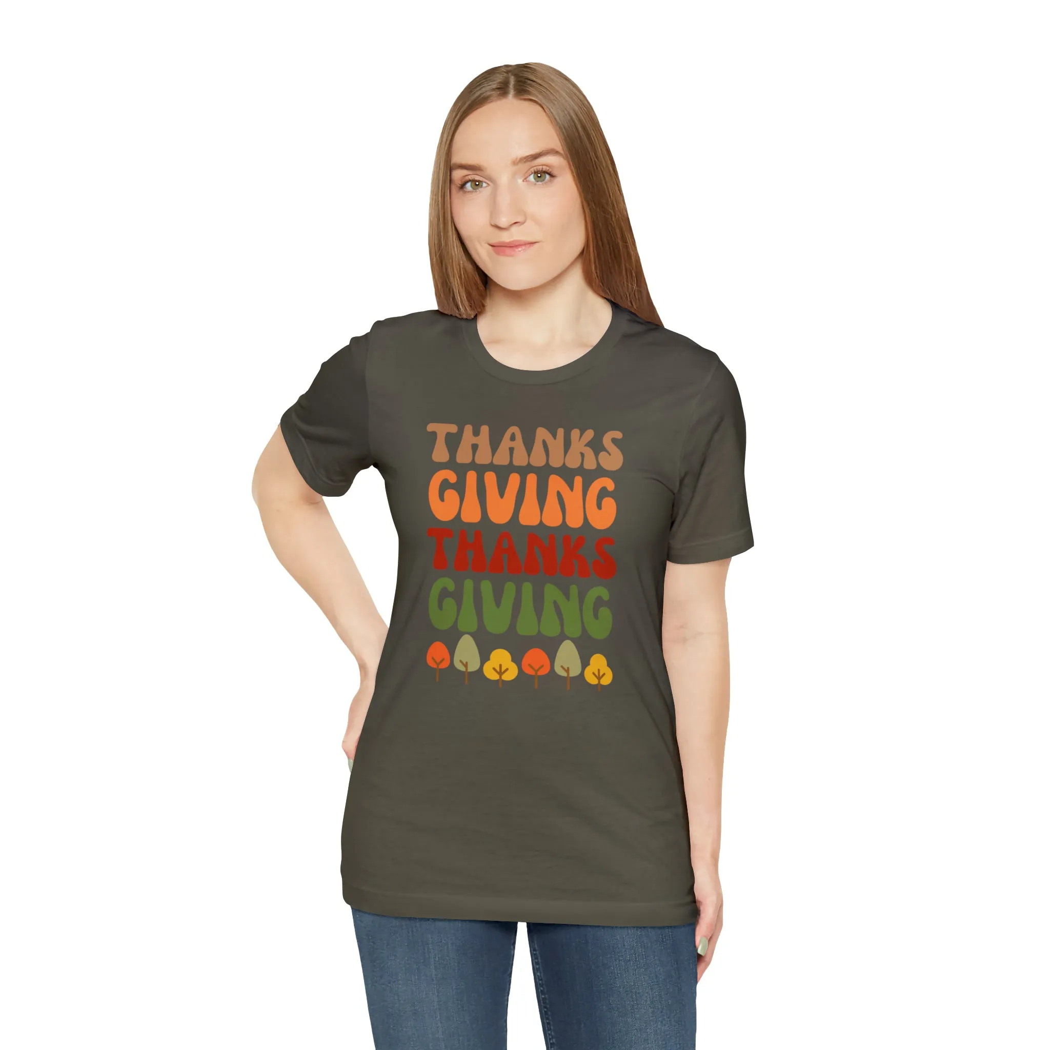 Thanks Giving Thanks Giving T-Shirt | Fall Thanksgiving Tee |  Bella Canvas 3001 Unisex |  Happy Thanksgiving Short Sleeve Tshirt