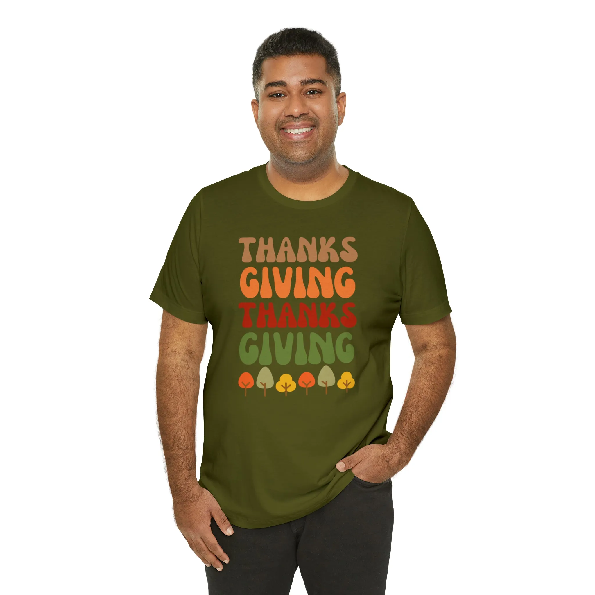 Thanks Giving Thanks Giving T-Shirt | Fall Thanksgiving Tee |  Bella Canvas 3001 Unisex |  Happy Thanksgiving Short Sleeve Tshirt