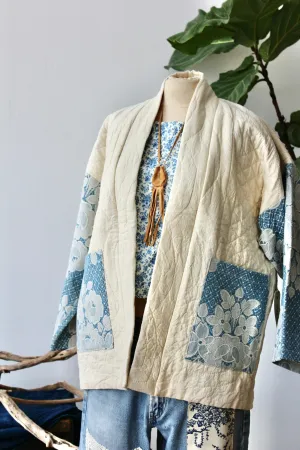 The Highlands Foundry Natural Quilt   Coverlet Coat THF31