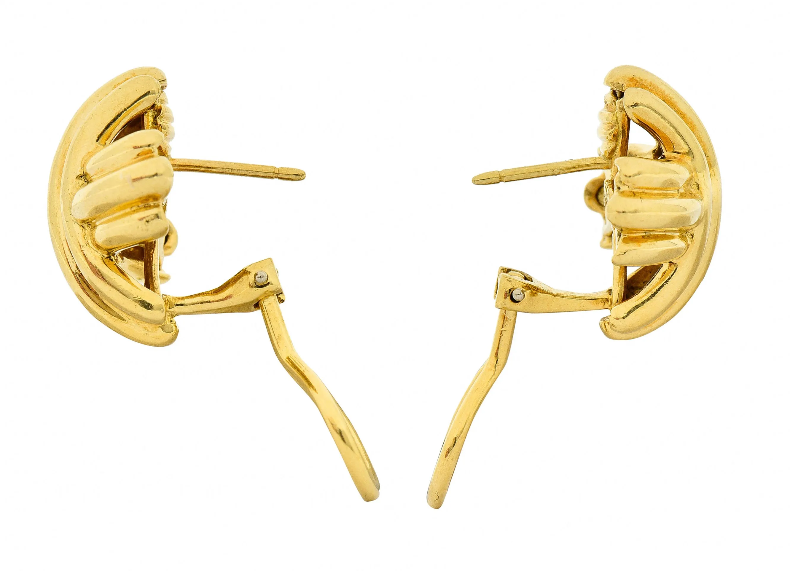 Tiffany & Co. Vintage 18 Karat Gold Signature X Cross Earrings