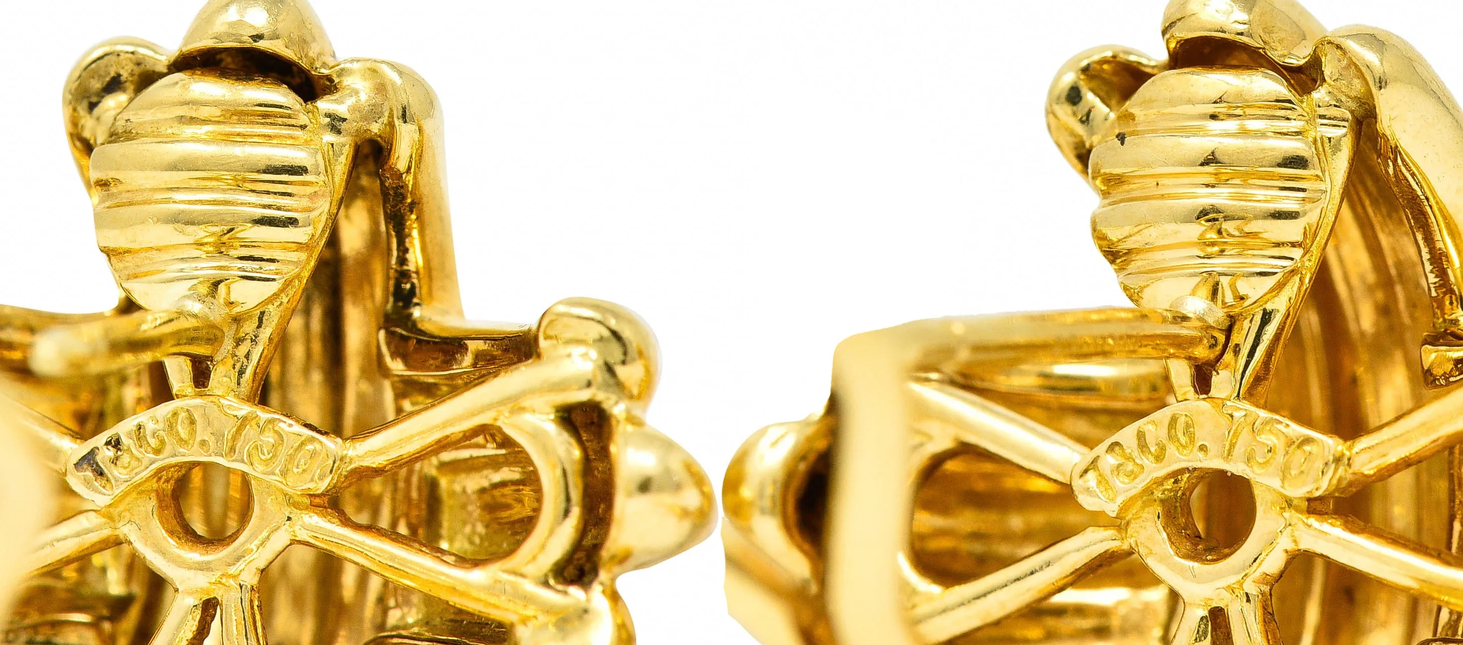 Tiffany & Co. Vintage 18 Karat Gold Signature X Cross Earrings