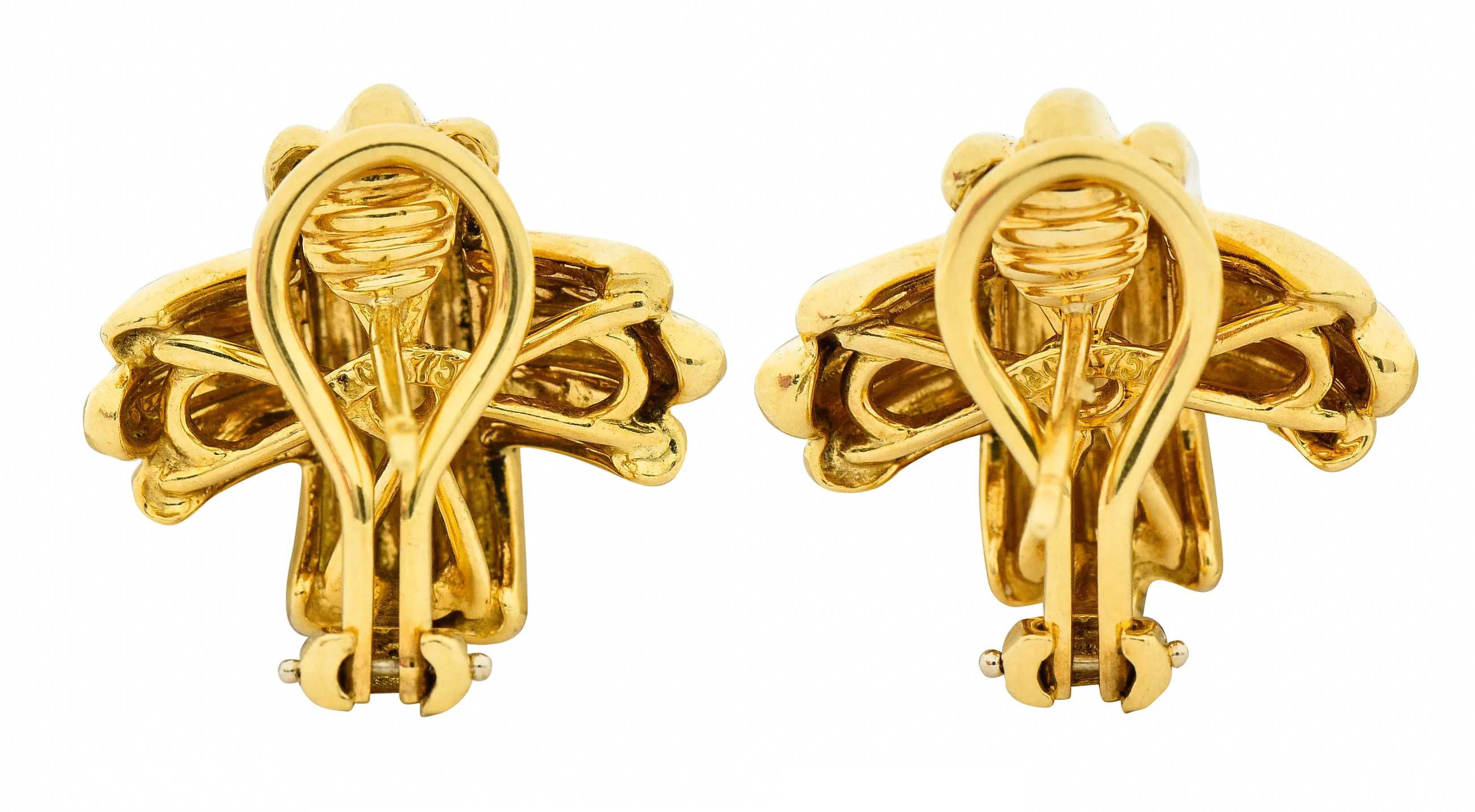 Tiffany & Co. Vintage 18 Karat Gold Signature X Cross Earrings