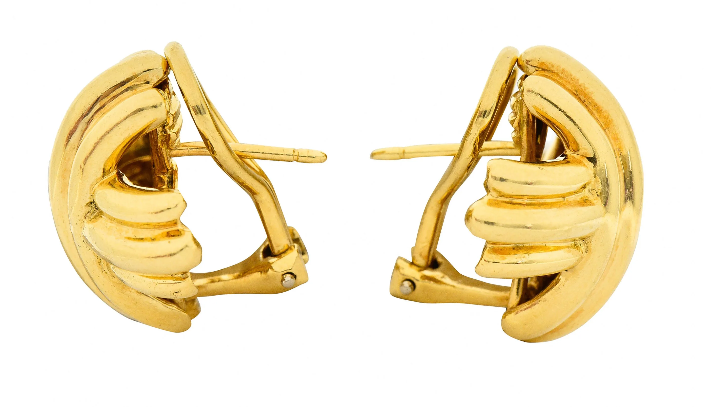 Tiffany & Co. Vintage 18 Karat Gold Signature X Cross Earrings