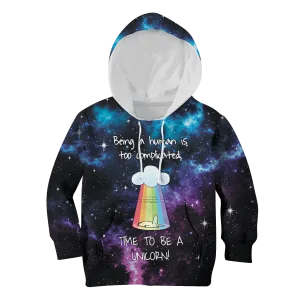 Time To Be A Unicorn Custom Cosplay Kid Hoodie