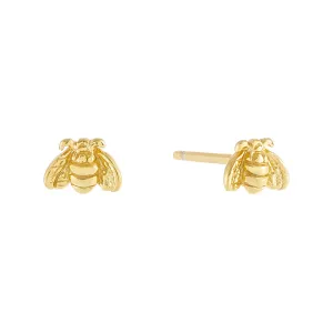Tiny Solid Bee Stud Earring