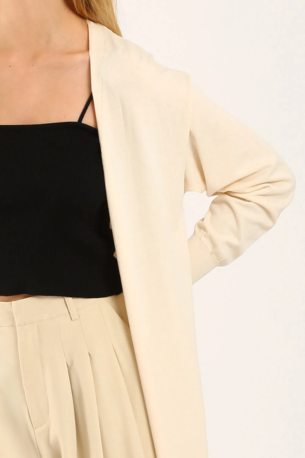 Tonie Long Knit Cardigan in Apricot