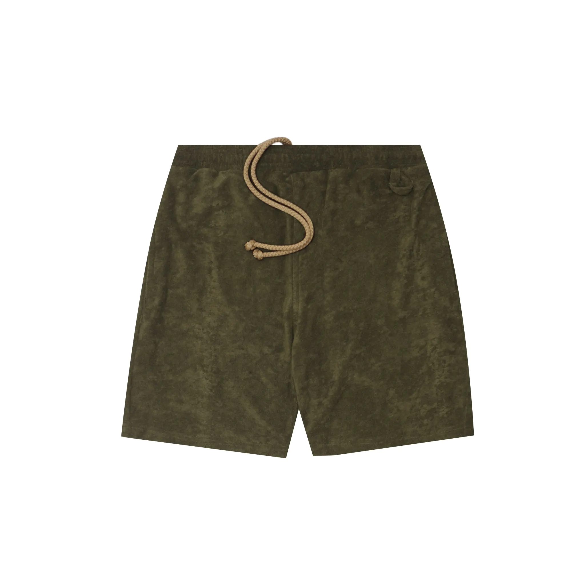 TOWEL TERRY SWEATSHORTS IN OLIVE
