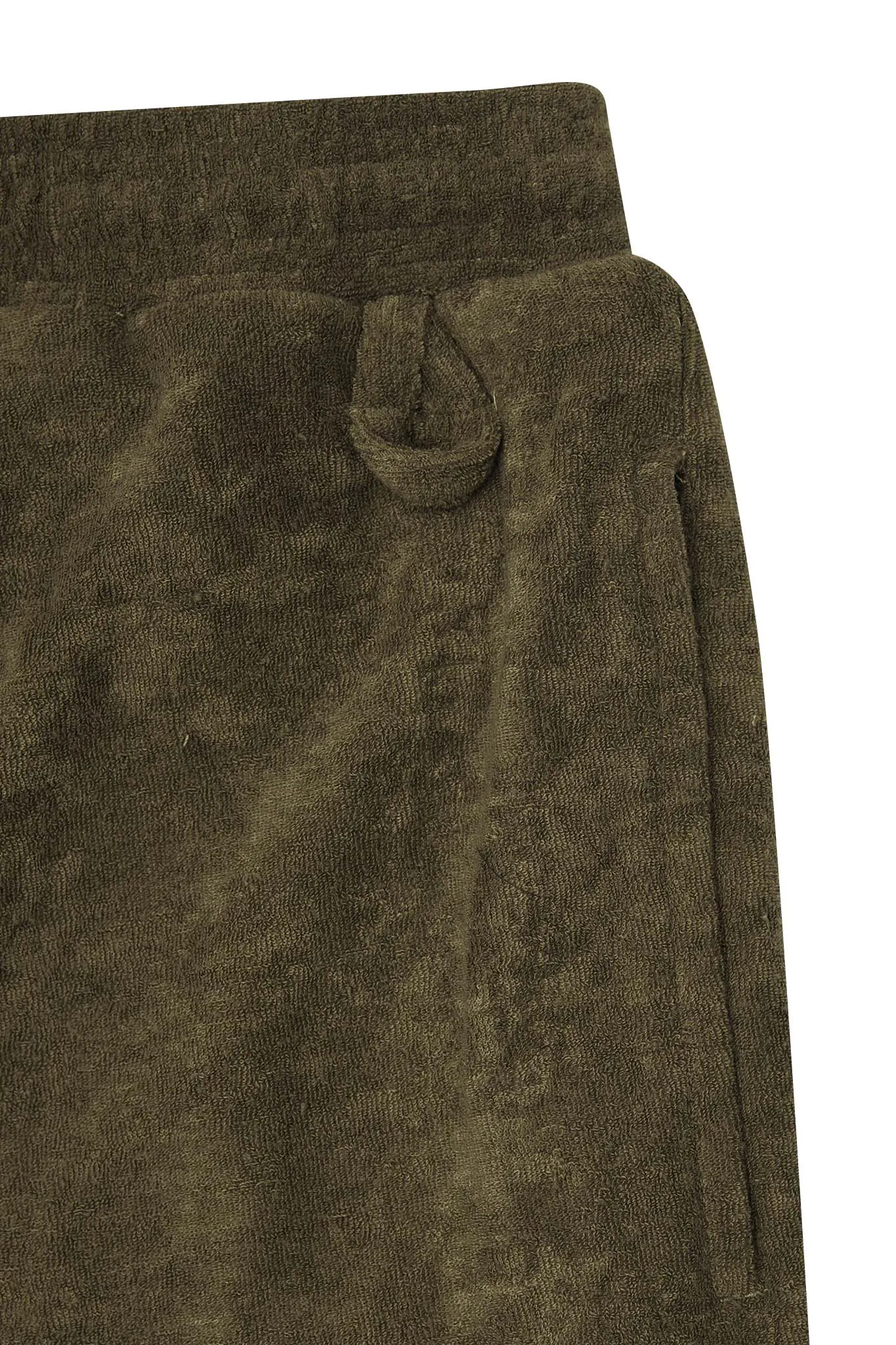 TOWEL TERRY SWEATSHORTS IN OLIVE