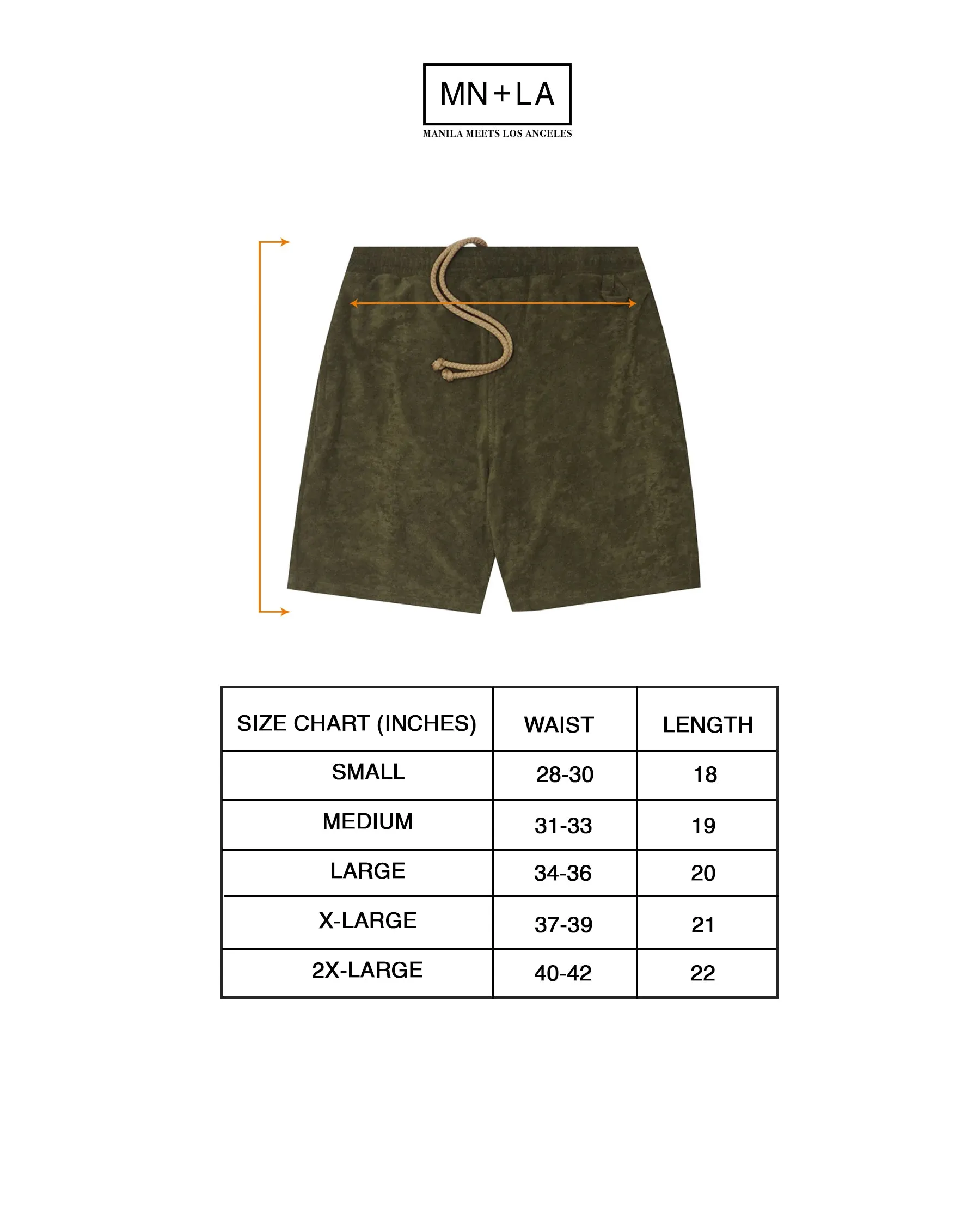 TOWEL TERRY SWEATSHORTS IN OLIVE
