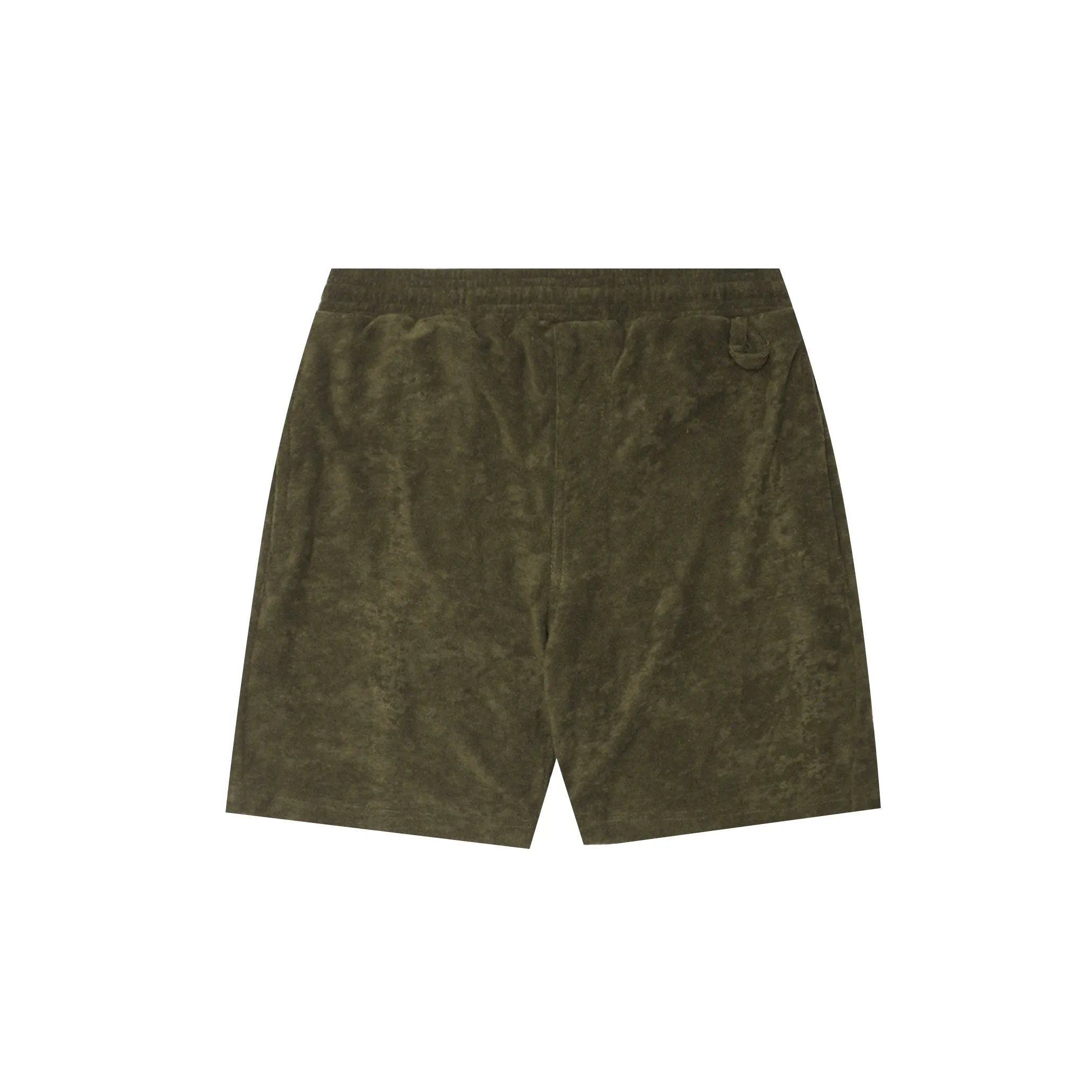 TOWEL TERRY SWEATSHORTS IN OLIVE