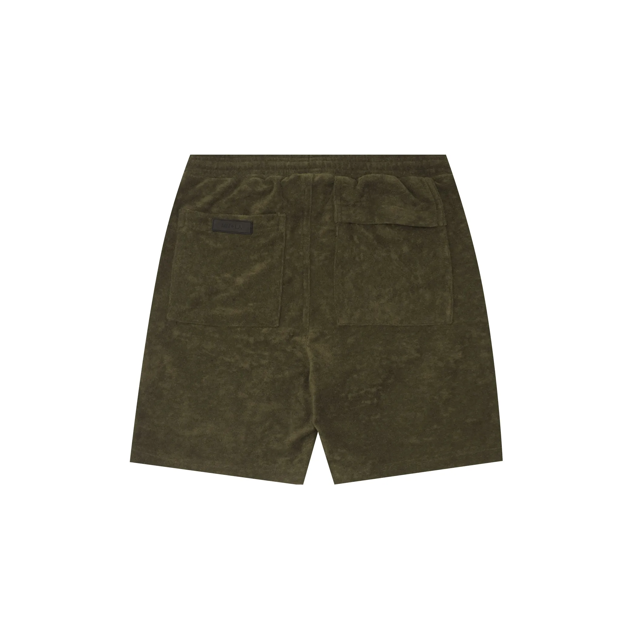 TOWEL TERRY SWEATSHORTS IN OLIVE