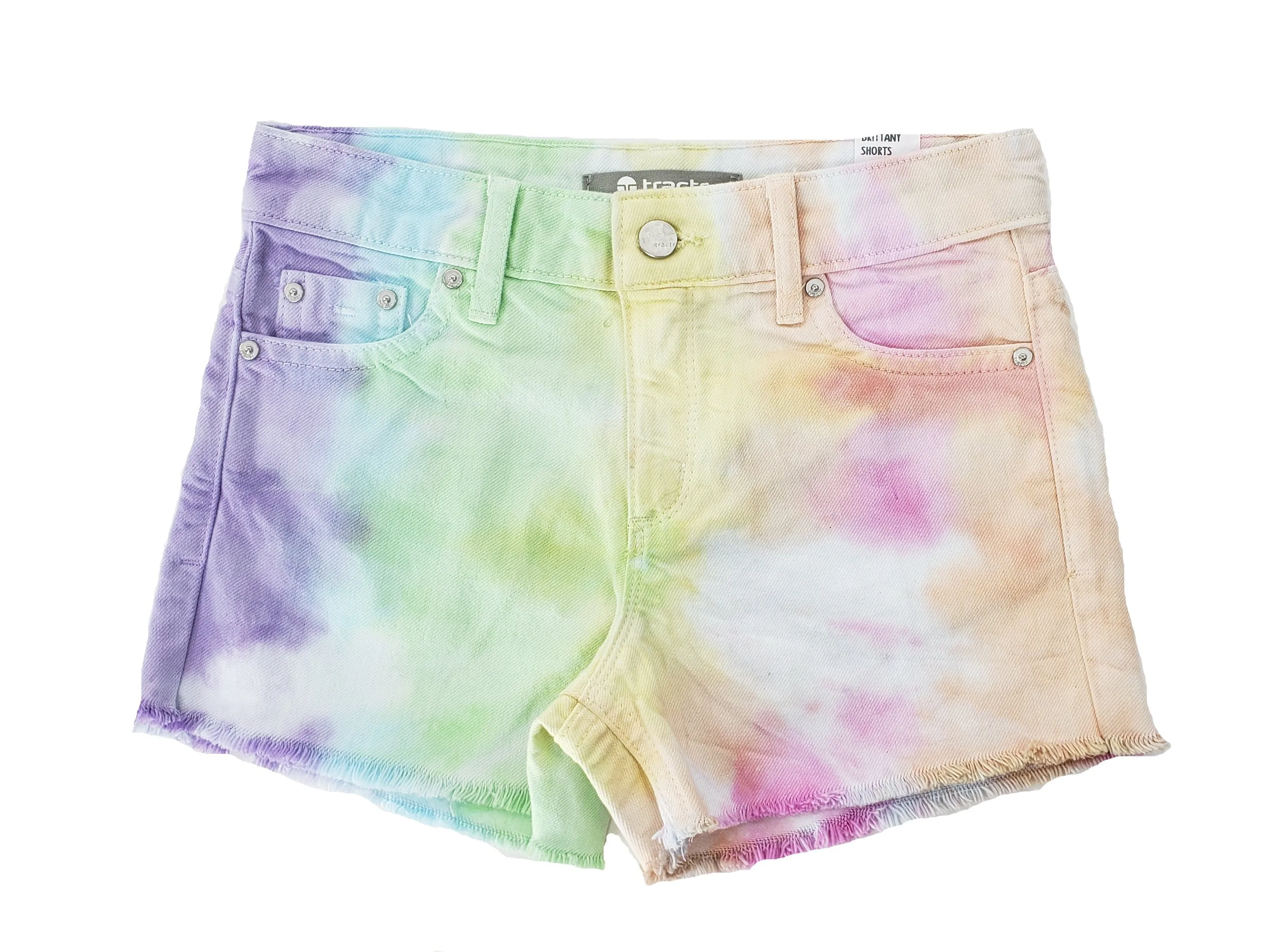 Tractr Girls Pastel Tie Dye Brittany Shorts (7-14)