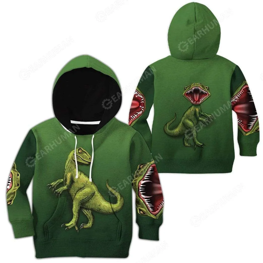 Trex Dinosaur Kid Hoodies Apparel