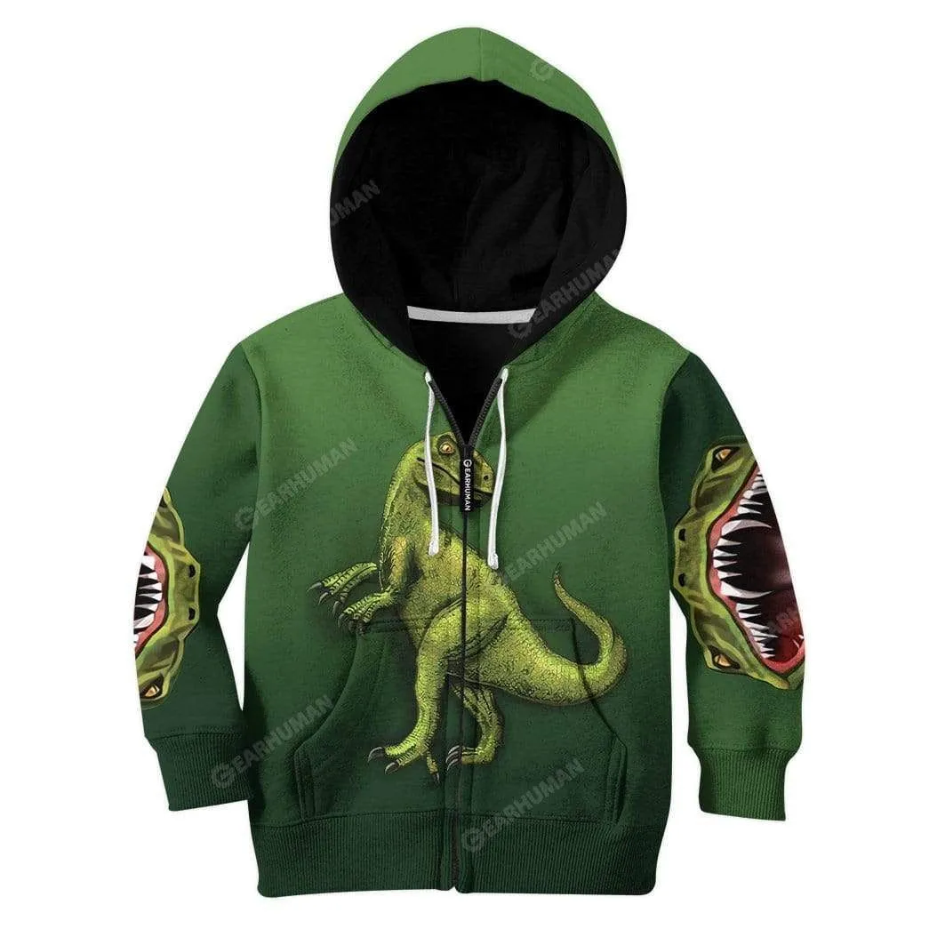 Trex Dinosaur Kid Hoodies Apparel