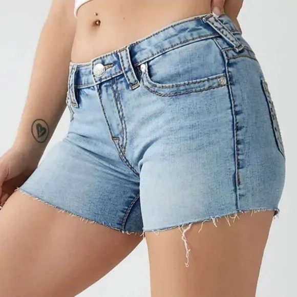 True Religion Jayde Big T Raw Hem Short