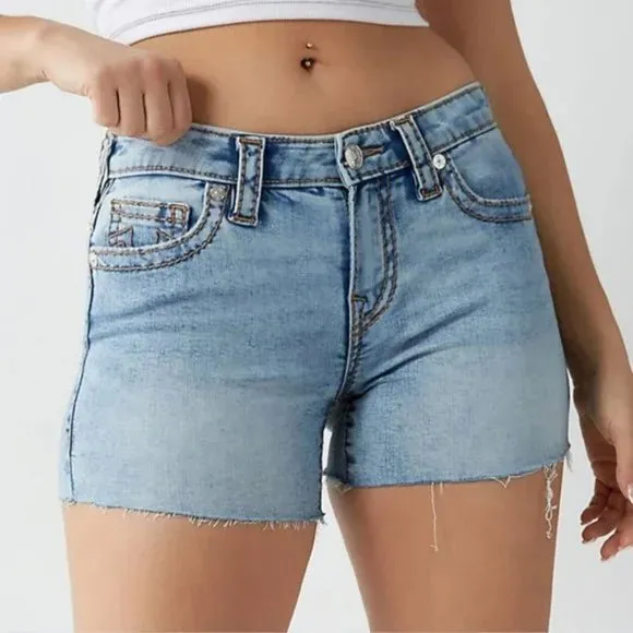 True Religion Jayde Big T Raw Hem Short