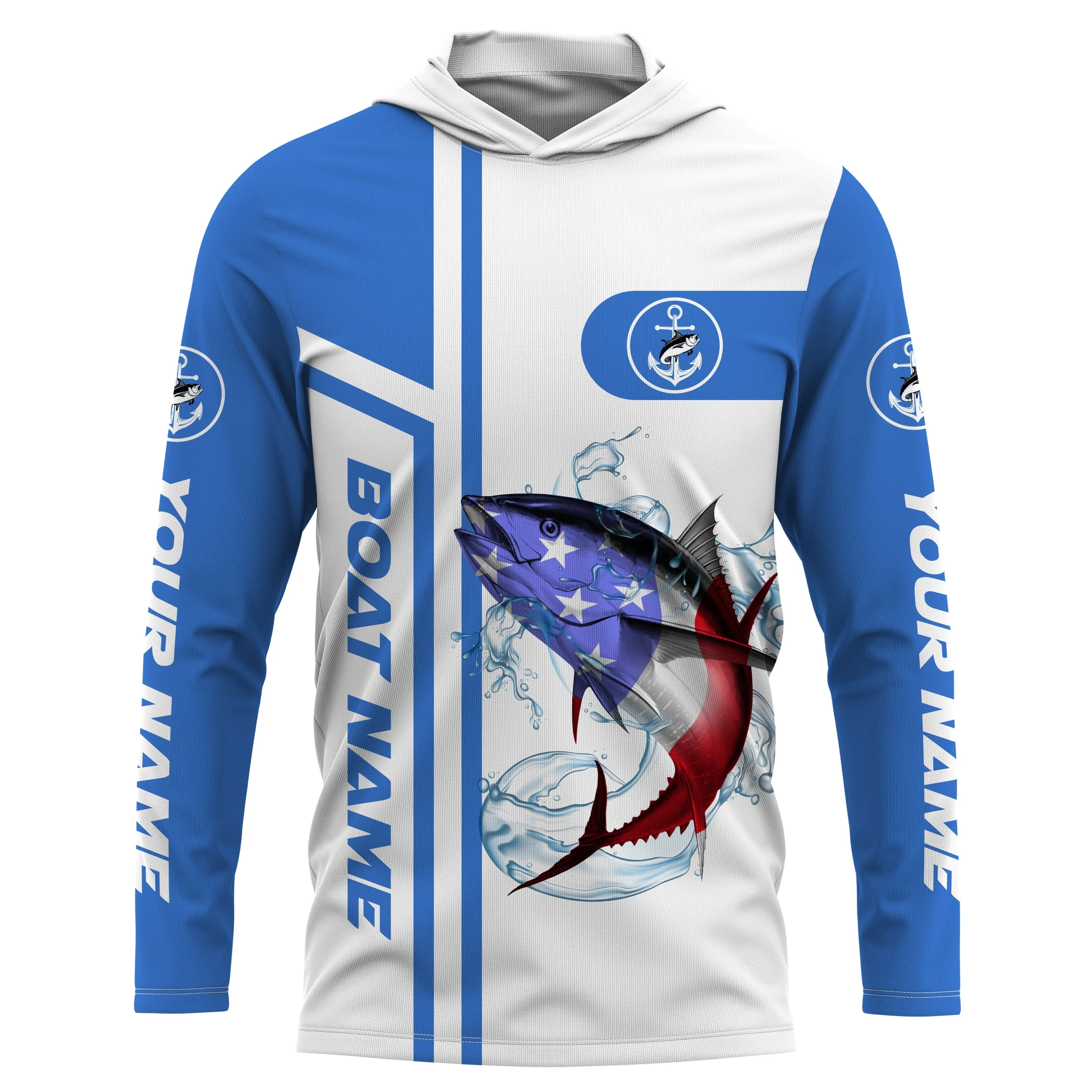 Tuna Fishing American Flag performance Fishing Shirts, personalized Patriotic Fishing gifts IPHW1713