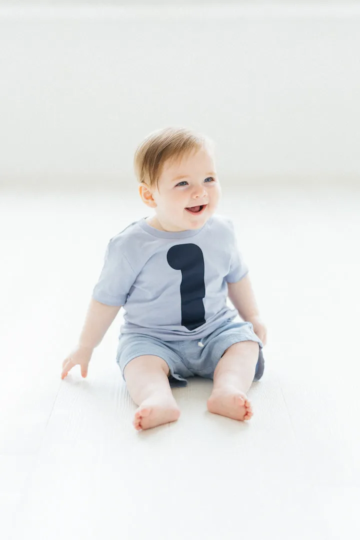 Unisex Birthday Milestone Number T-shirt Age 1 & 2