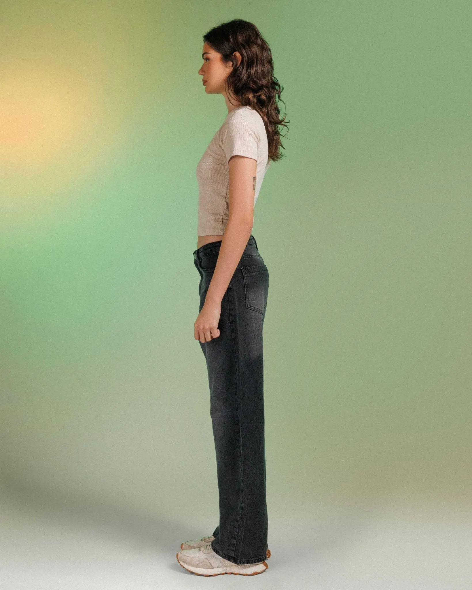 Unisex | Wide Leg - Charcoal Jeans