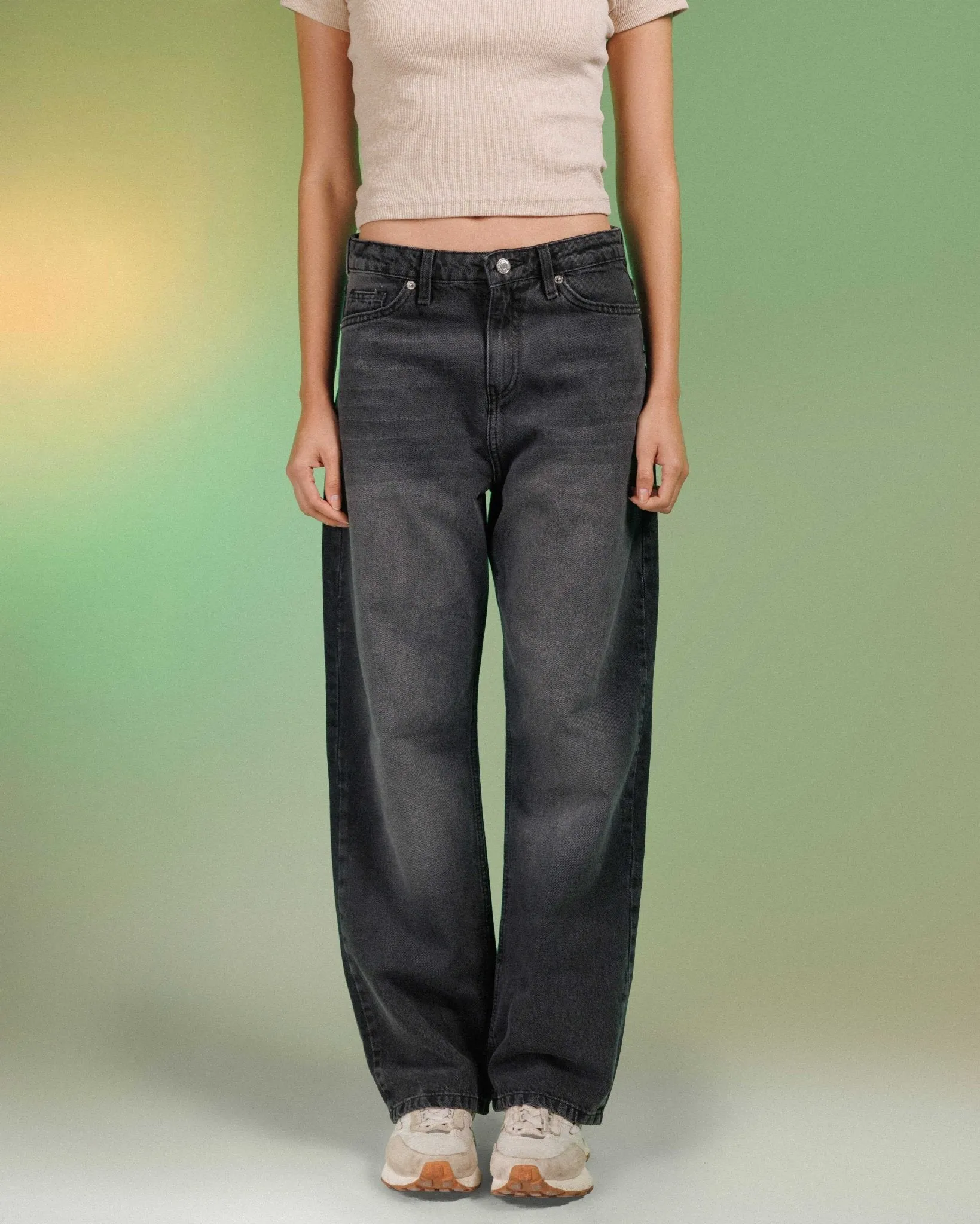 Unisex | Wide Leg - Charcoal Jeans