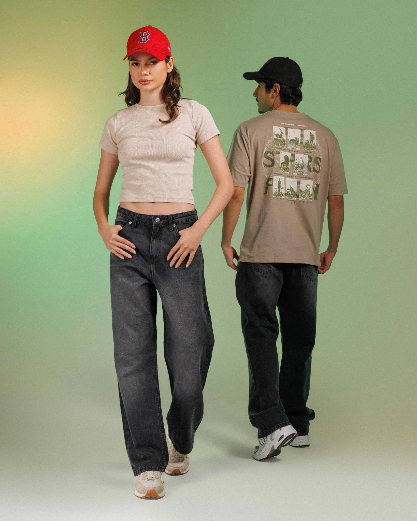 Unisex | Wide Leg - Charcoal Jeans