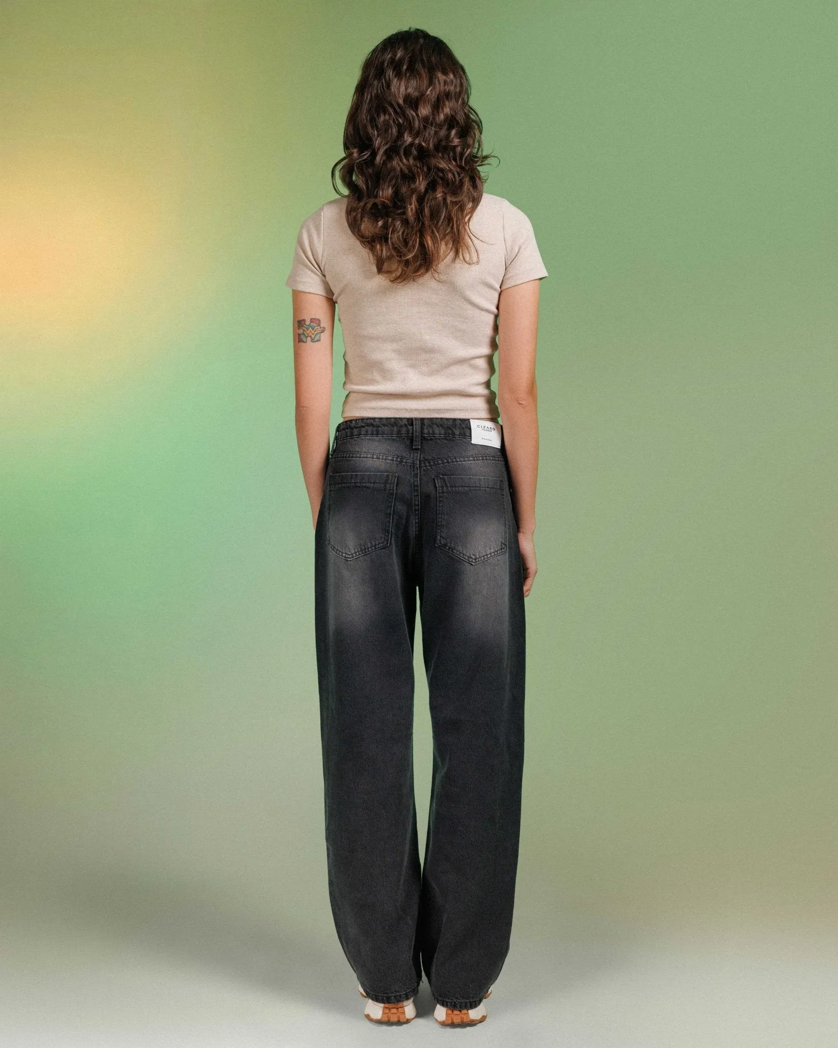 Unisex | Wide Leg - Charcoal Jeans