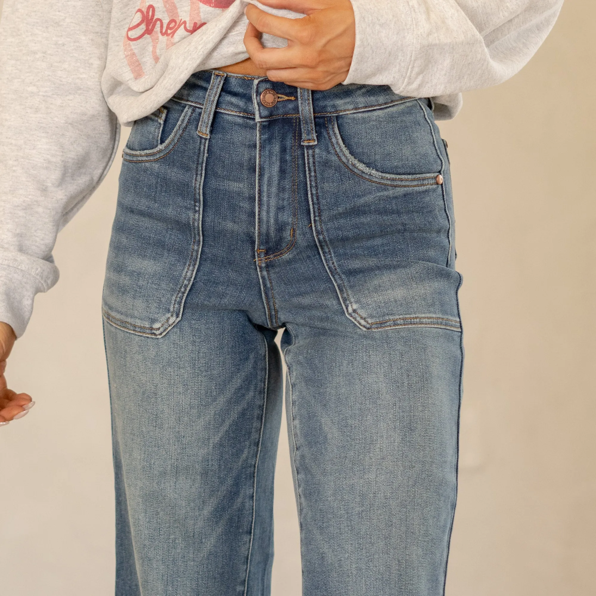 Utility High Rise Wide Leg Crop Regular & Plus Sizes