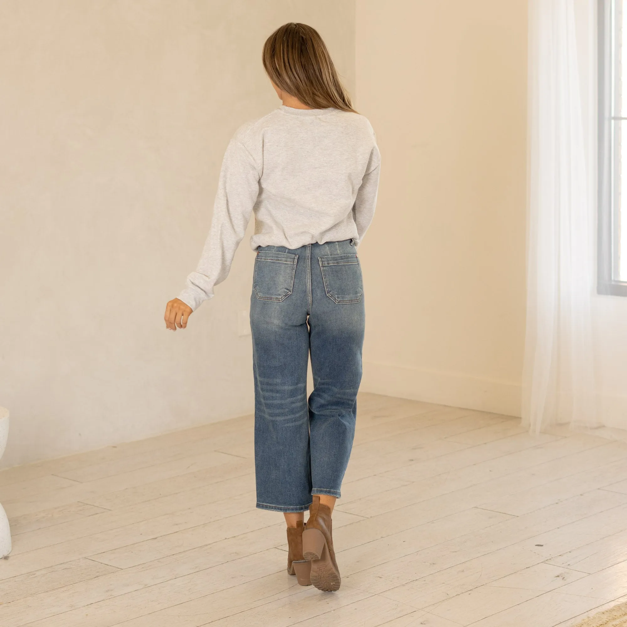 Utility High Rise Wide Leg Crop Regular & Plus Sizes