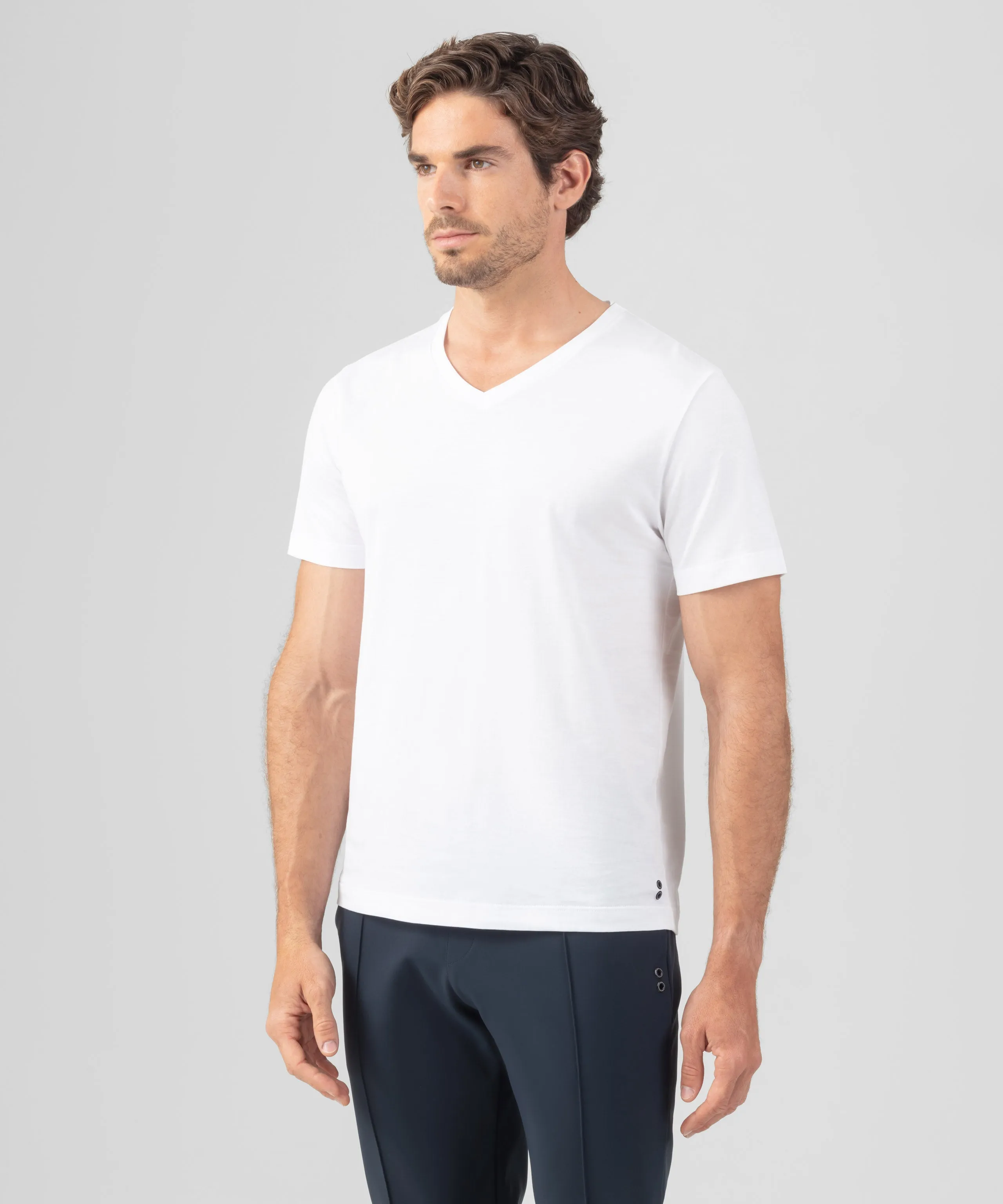 V Neck T-Shirt Eyelet Edition: Optic White