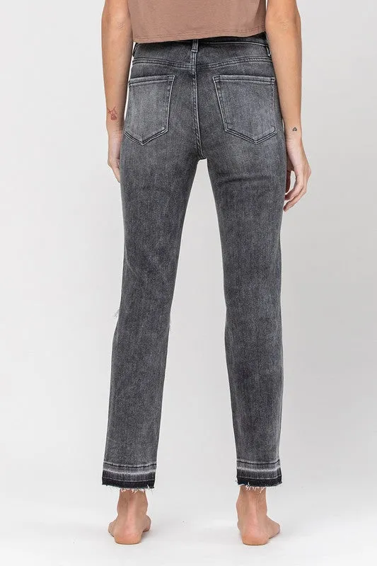VERVET by Flying Monkey High Rise Released Hem Straight Jeans
