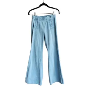 Vintage 70s Blue Jeans Sailor Pants Flares Light Wash XS/ Juniors