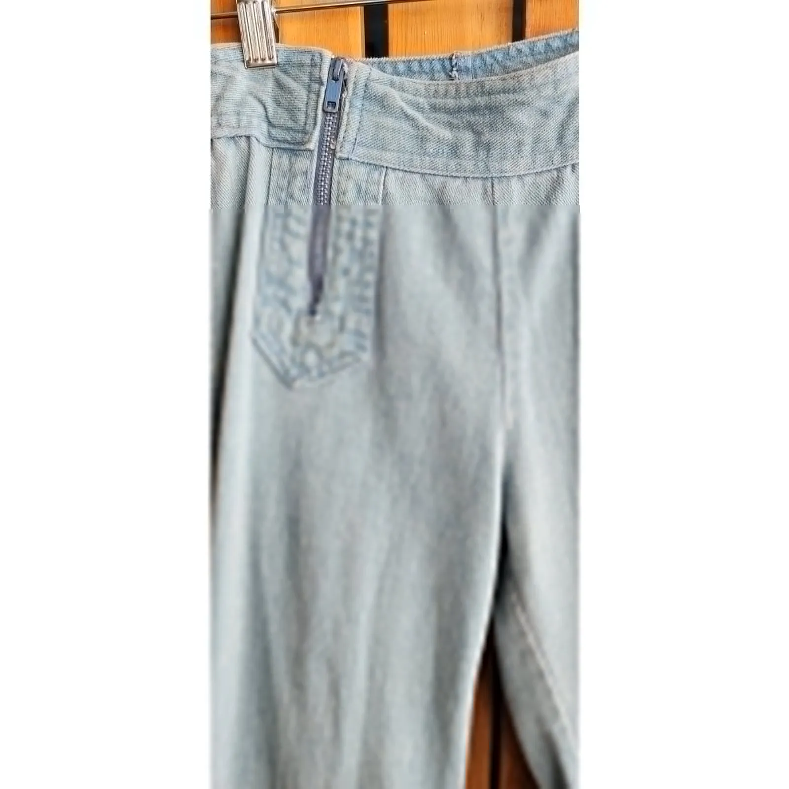 Vintage 70s Blue Jeans Sailor Pants Flares Light Wash XS/ Juniors